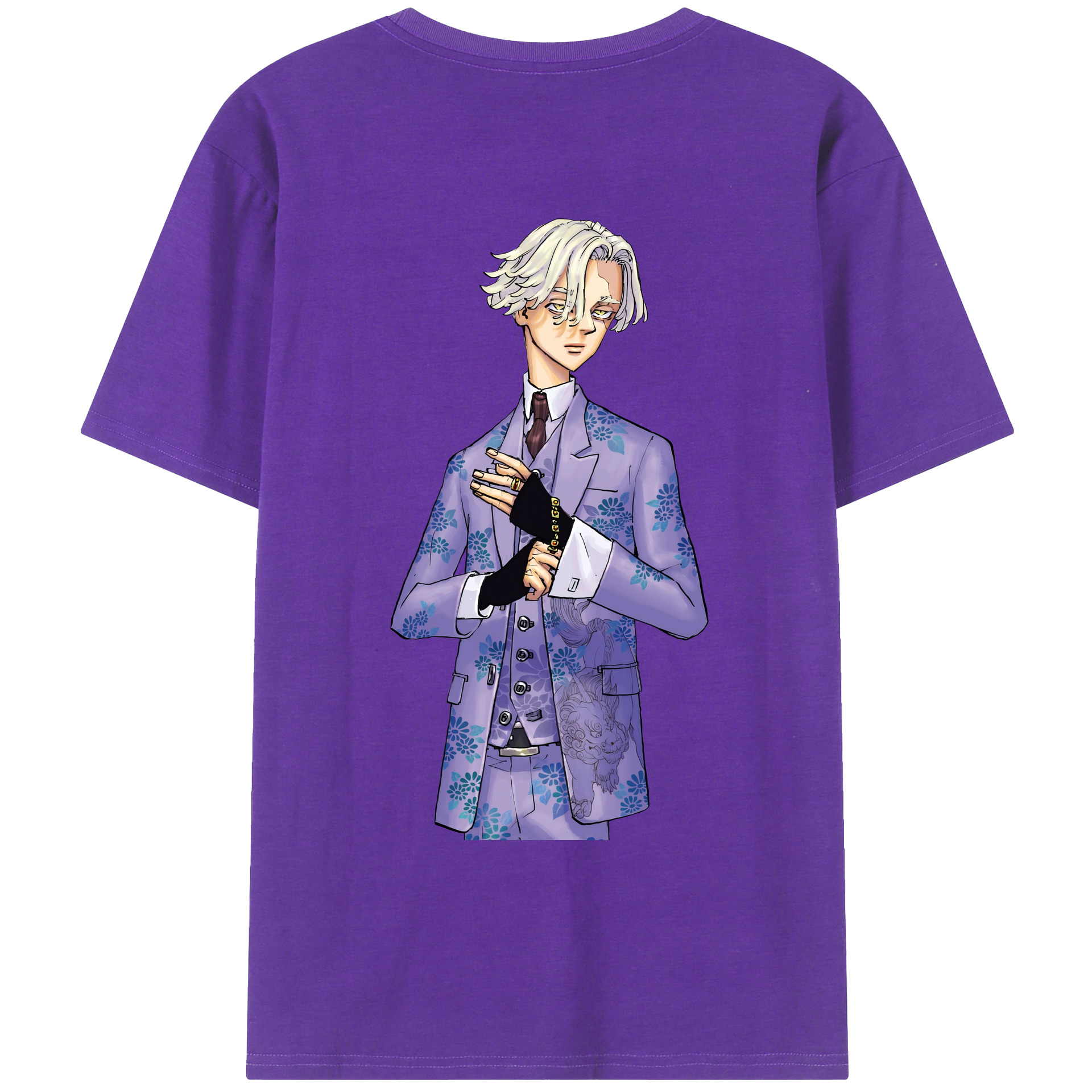 （画像用） 東京リベンジャーズ Tokyo Revengers 綿100％ メンズ半袖Tシャツ（バックプリント） 通気性