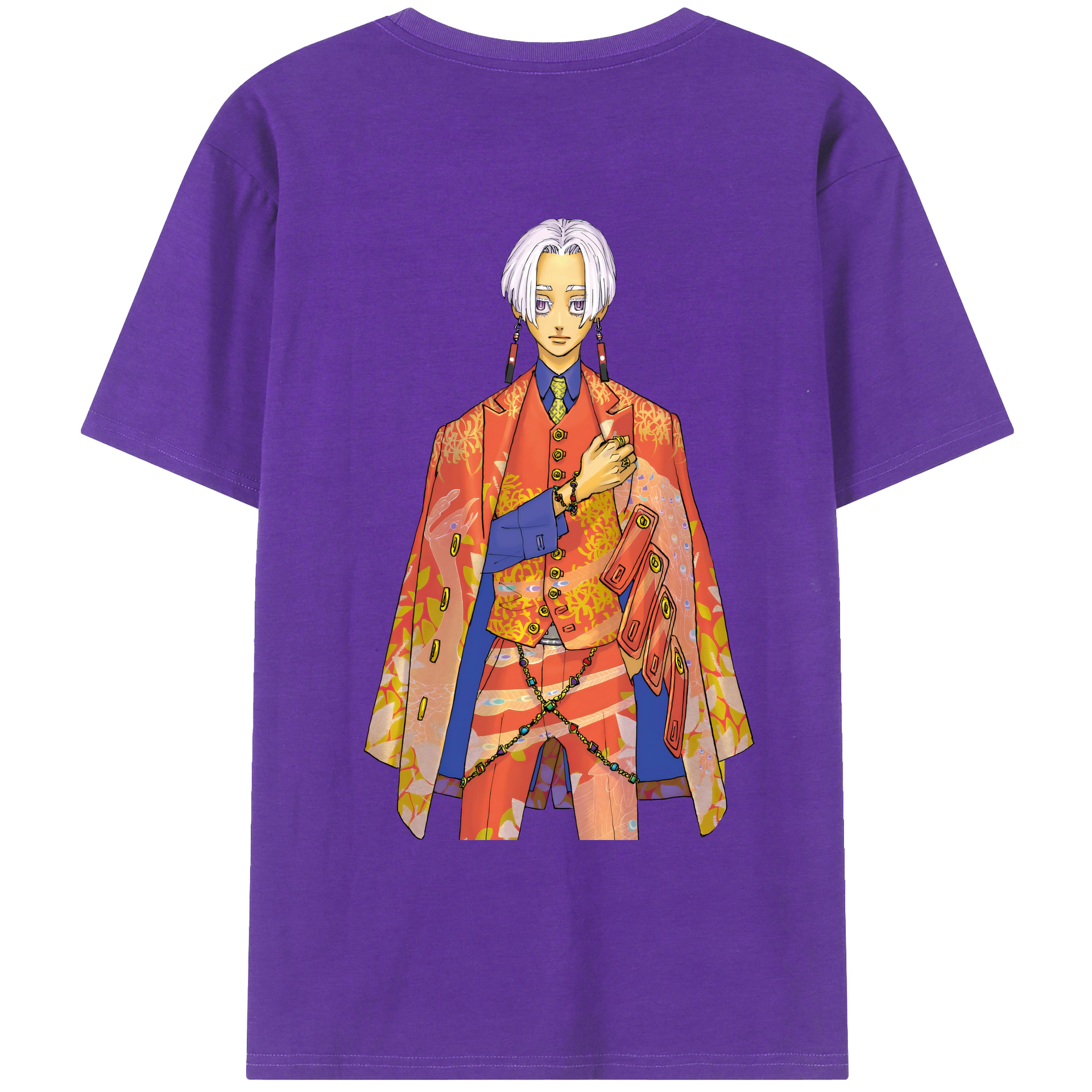 （画像用） 東京リベンジャーズ Tokyo Revengers 綿100％ メンズ半袖Tシャツ（バックプリント） 通気性