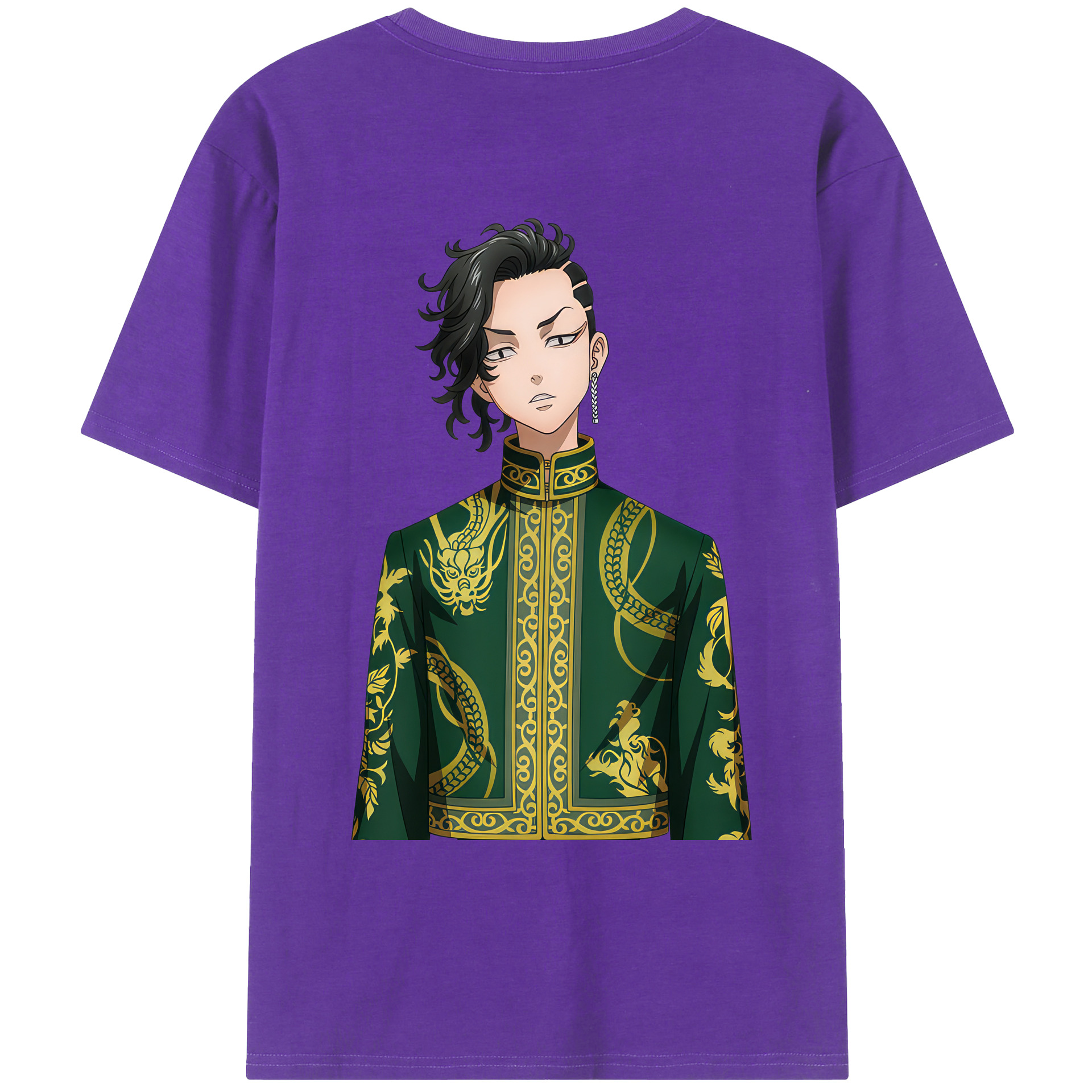 （画像用） 東京リベンジャーズ Tokyo Revengers 綿100％ メンズ半袖Tシャツ（バックプリント） 通気性
