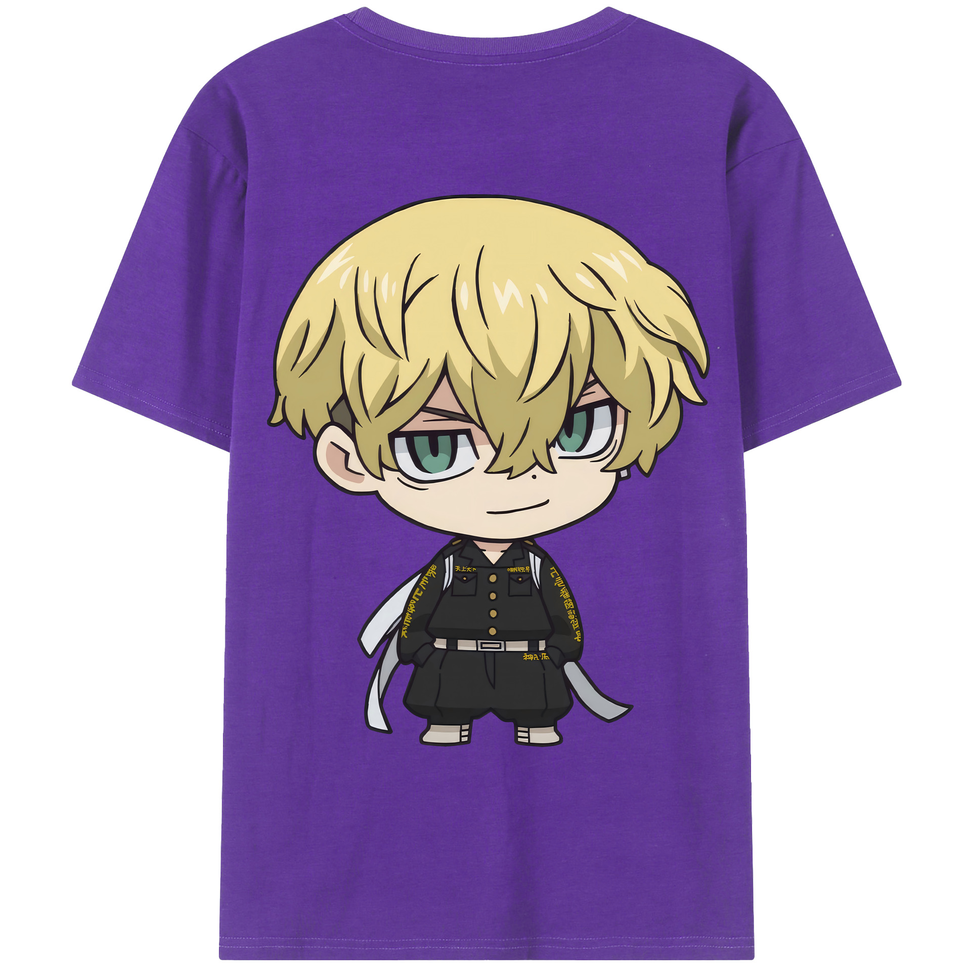 （画像用） 東京リベンジャーズ Tokyo Revengers 綿100％ メンズ半袖Tシャツ（バックプリント） 通気性