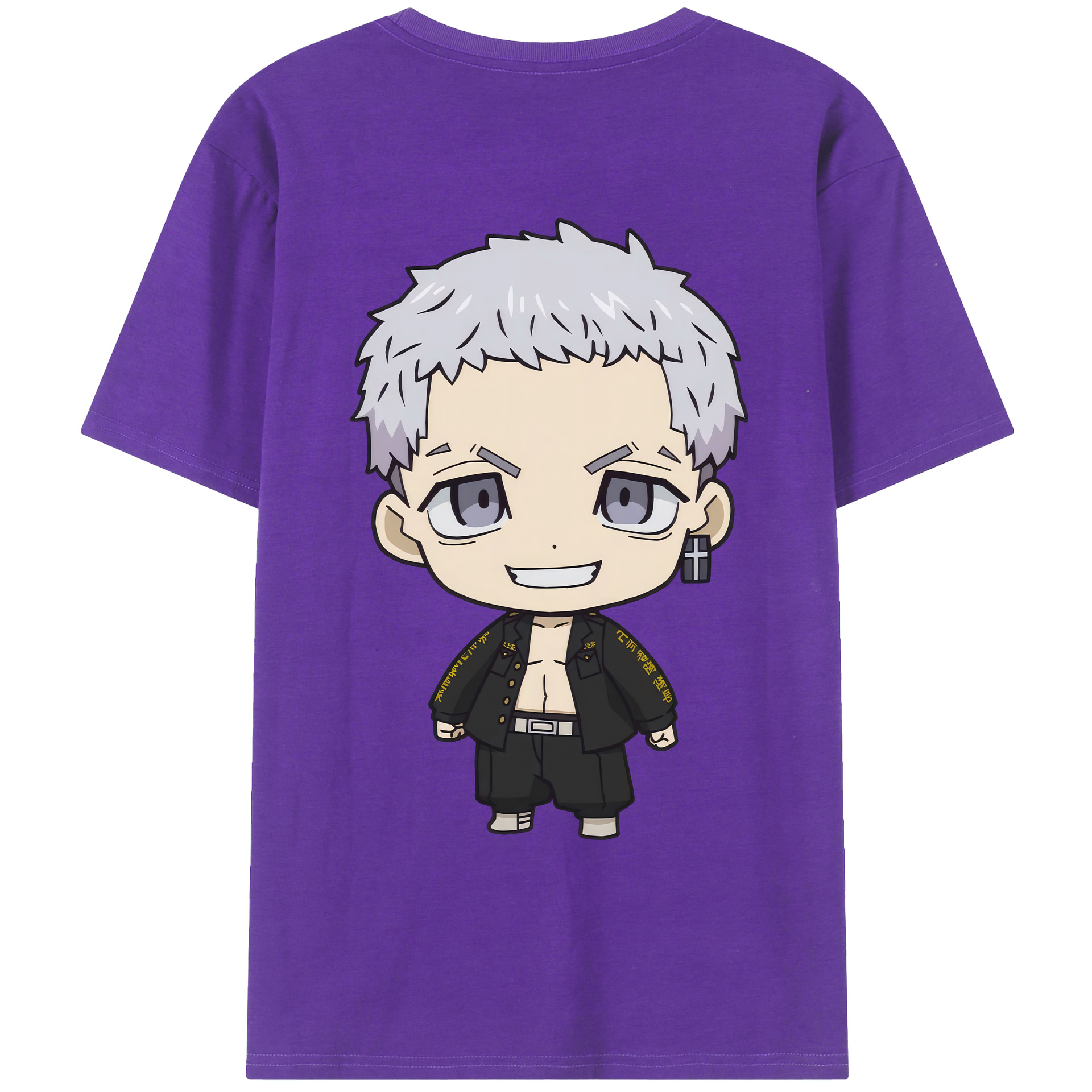 （画像用） 東京リベンジャーズ Tokyo Revengers 綿100％ メンズ半袖Tシャツ（バックプリント） 通気性