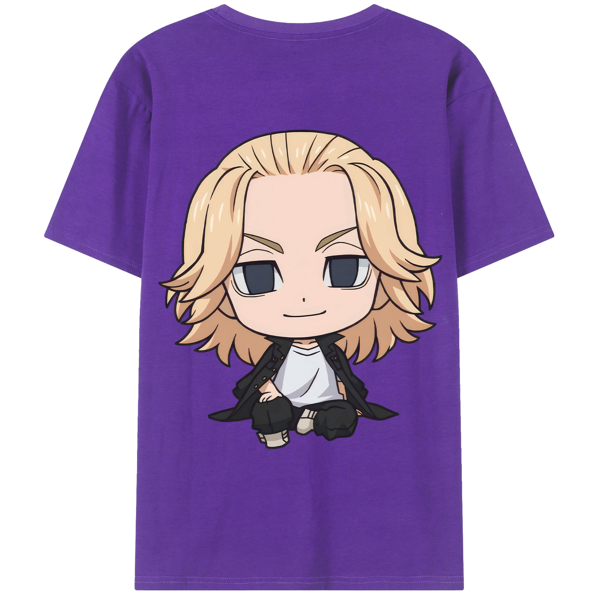 （画像用） 東京リベンジャーズ Tokyo Revengers 綿100％ メンズ半袖Tシャツ（バックプリント） 通気性