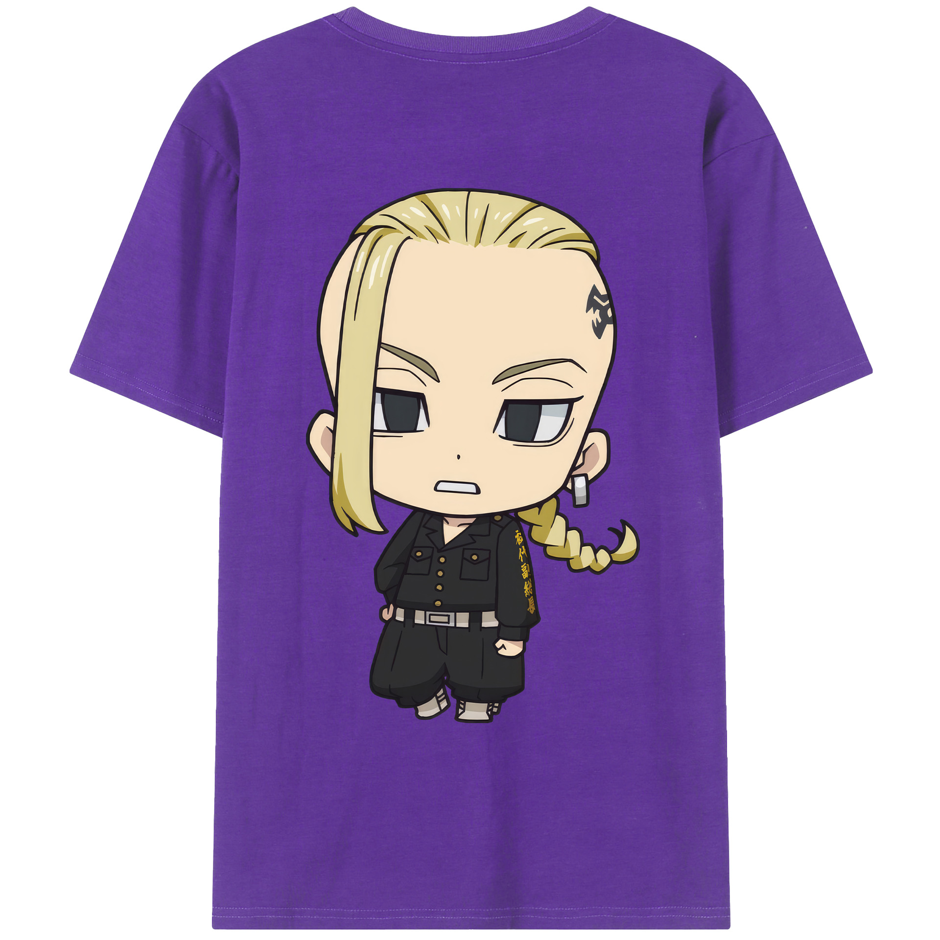 （画像用） 東京リベンジャーズ Tokyo Revengers 綿100％ メンズ半袖Tシャツ（バックプリント） 通気性