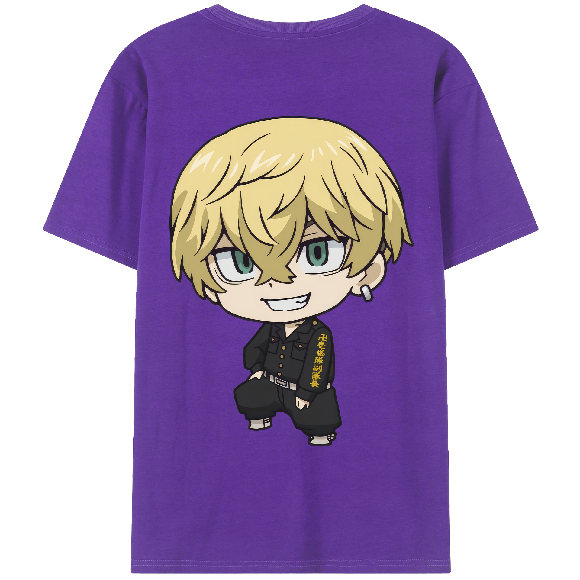 （画像用） 東京リベンジャーズ Tokyo Revengers 綿100％ メンズ半袖Tシャツ（バックプリント） 通気性