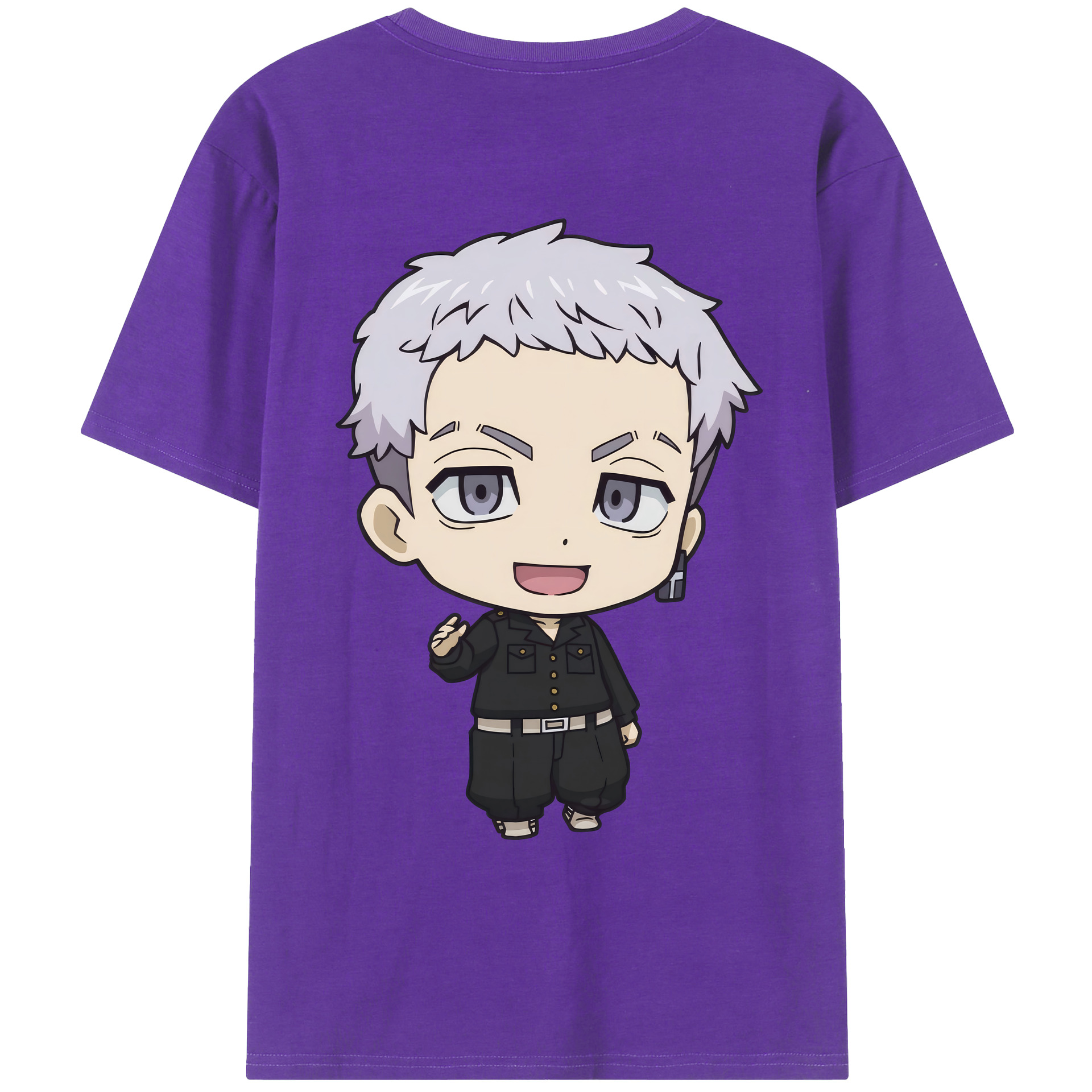 （画像用） 東京リベンジャーズ Tokyo Revengers 綿100％ メンズ半袖Tシャツ（バックプリント） 通気性