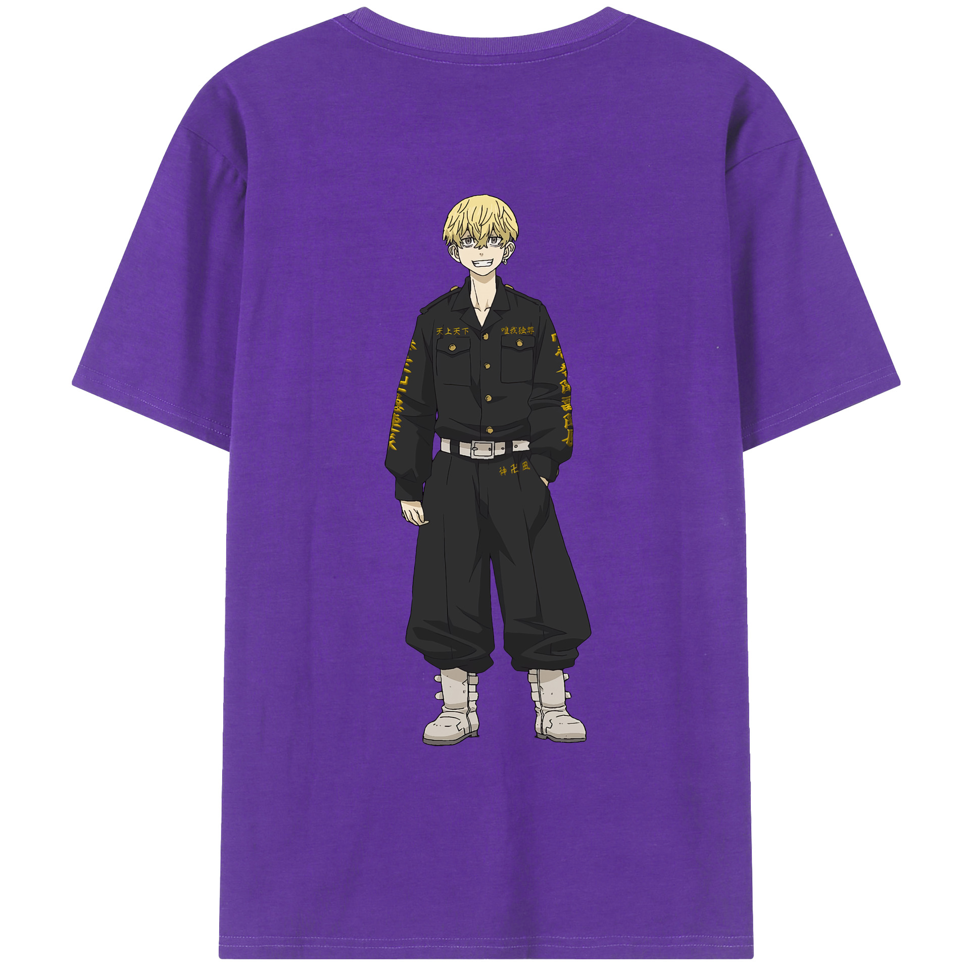 （画像用） 東京リベンジャーズ Tokyo Revengers 綿100％ メンズ半袖Tシャツ（バックプリント） 通気性