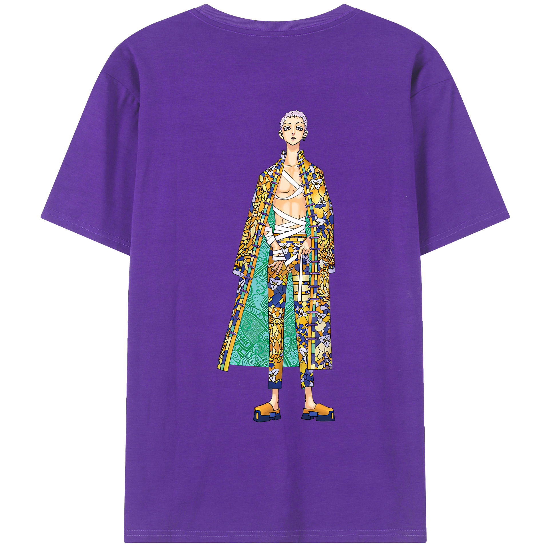 （画像用） 東京リベンジャーズ Tokyo Revengers 綿100％ メンズ半袖Tシャツ（バックプリント） 通気性