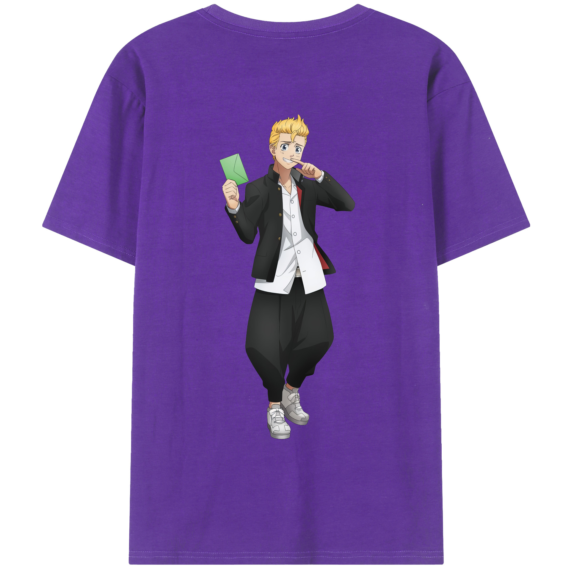（画像用） 東京リベンジャーズ Tokyo Revengers 綿100％ メンズ半袖Tシャツ（バックプリント） 通気性