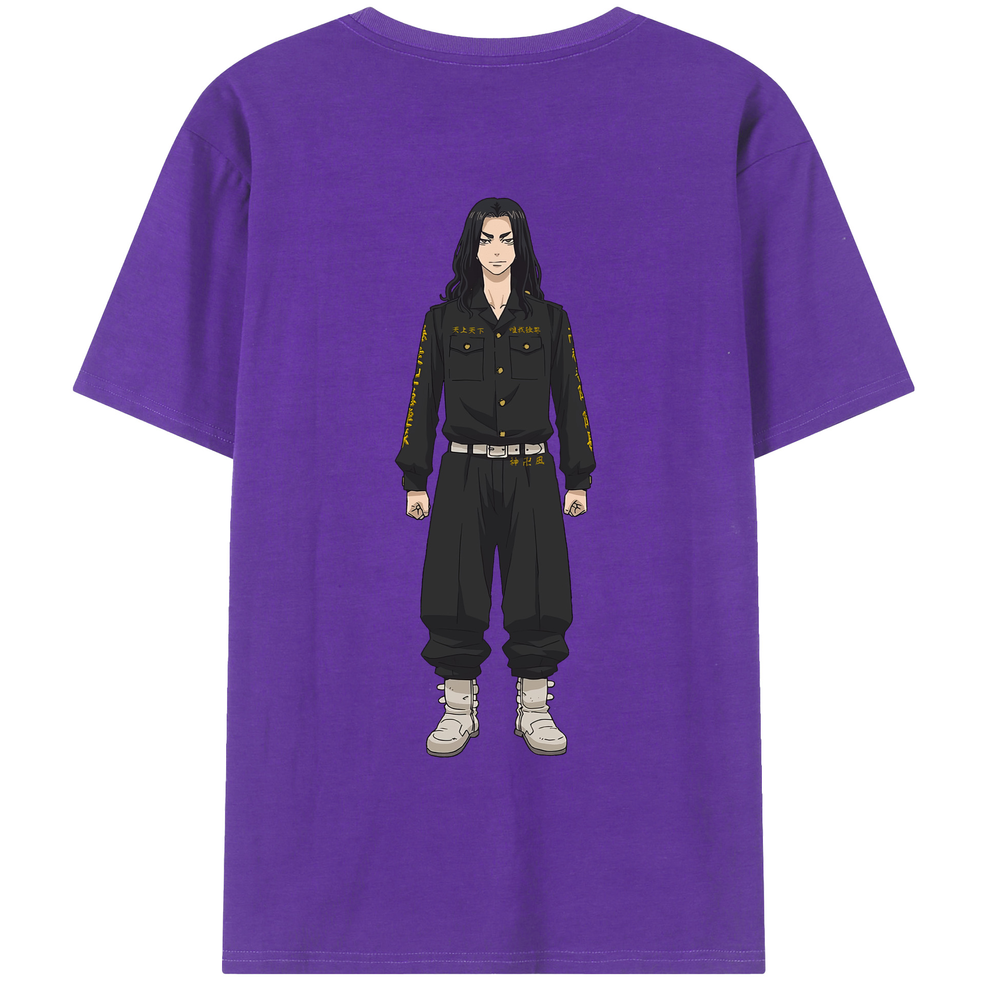 （画像用） 東京リベンジャーズ Tokyo Revengers 綿100％ メンズ半袖Tシャツ（バックプリント） 通気性