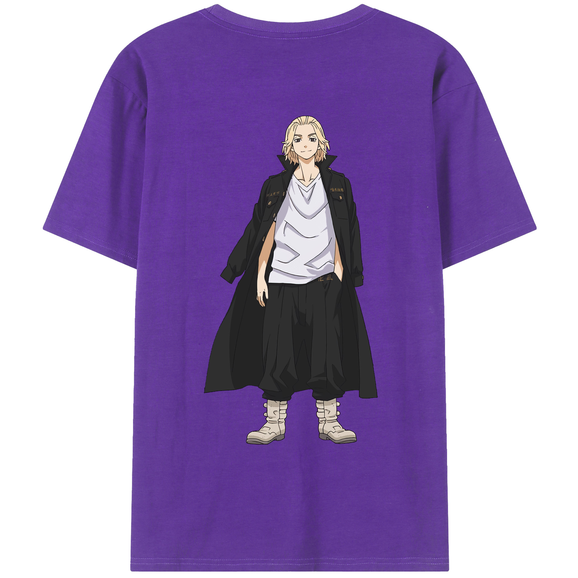 （画像用） 東京リベンジャーズ Tokyo Revengers 綿100％ メンズ半袖Tシャツ（バックプリント） 通気性