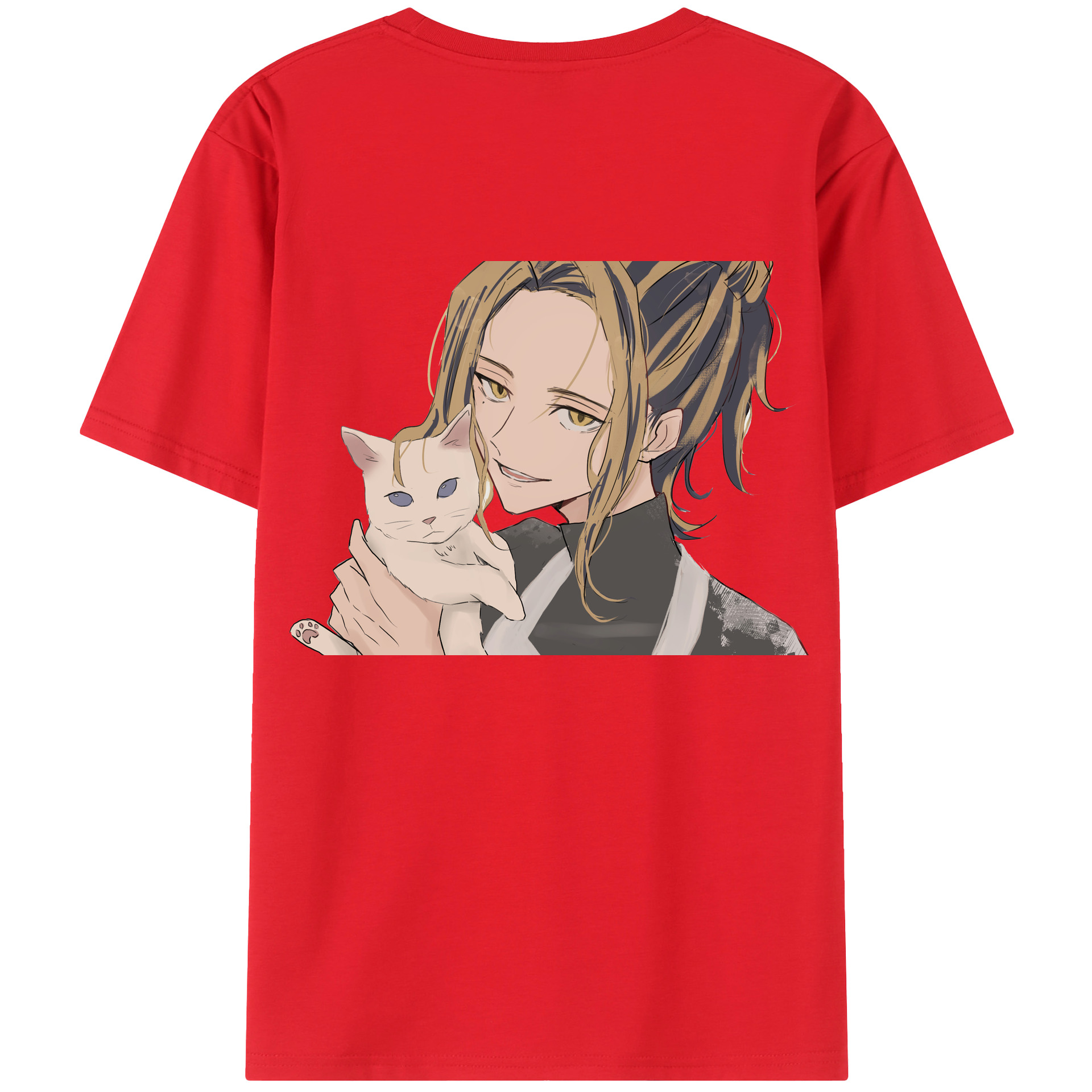 （画像用） 東京リベンジャーズ Tokyo Revengers 綿100％ メンズ半袖Tシャツ（バックプリント） 通気性