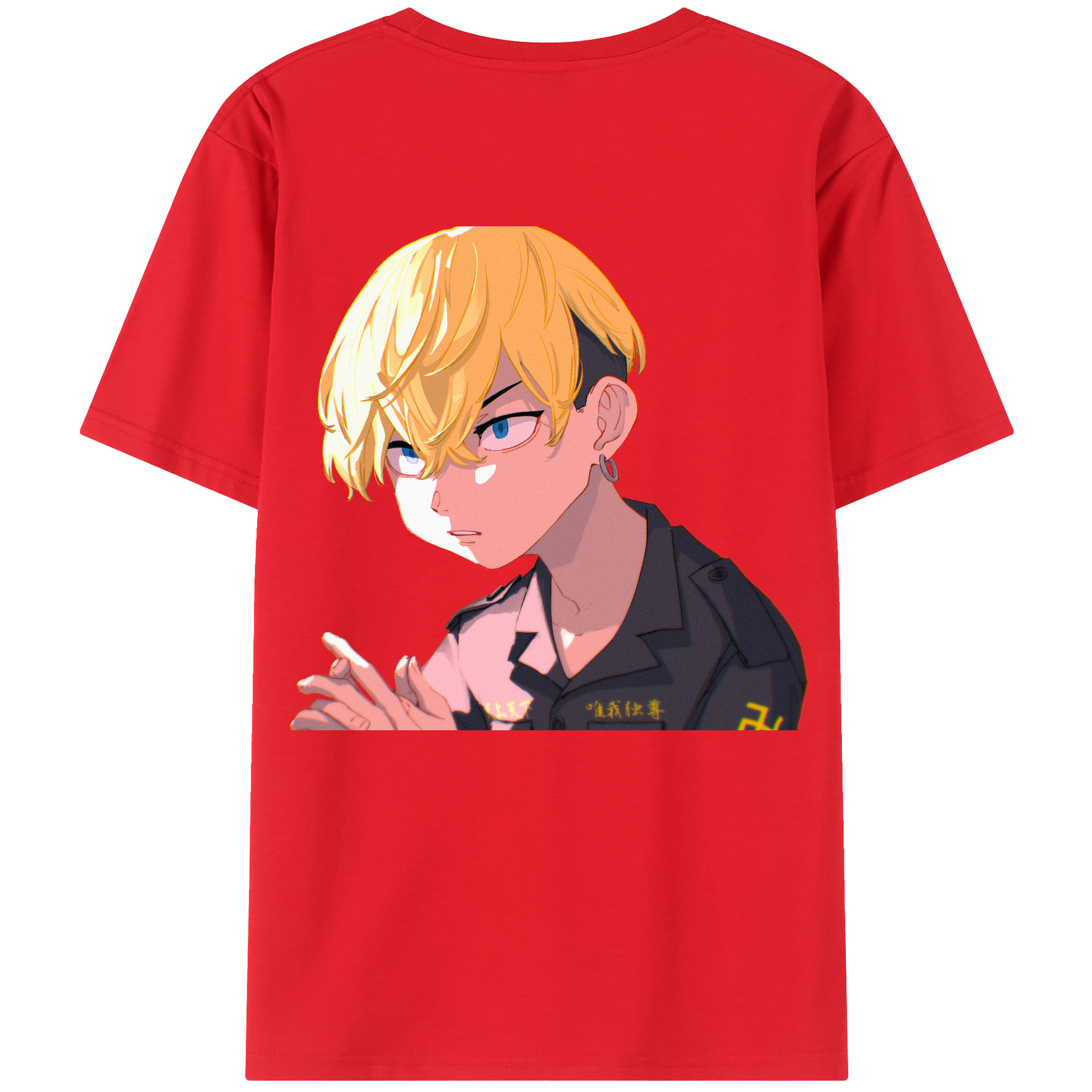 （画像用） 東京リベンジャーズ Tokyo Revengers 綿100％ メンズ半袖Tシャツ（バックプリント） 通気性