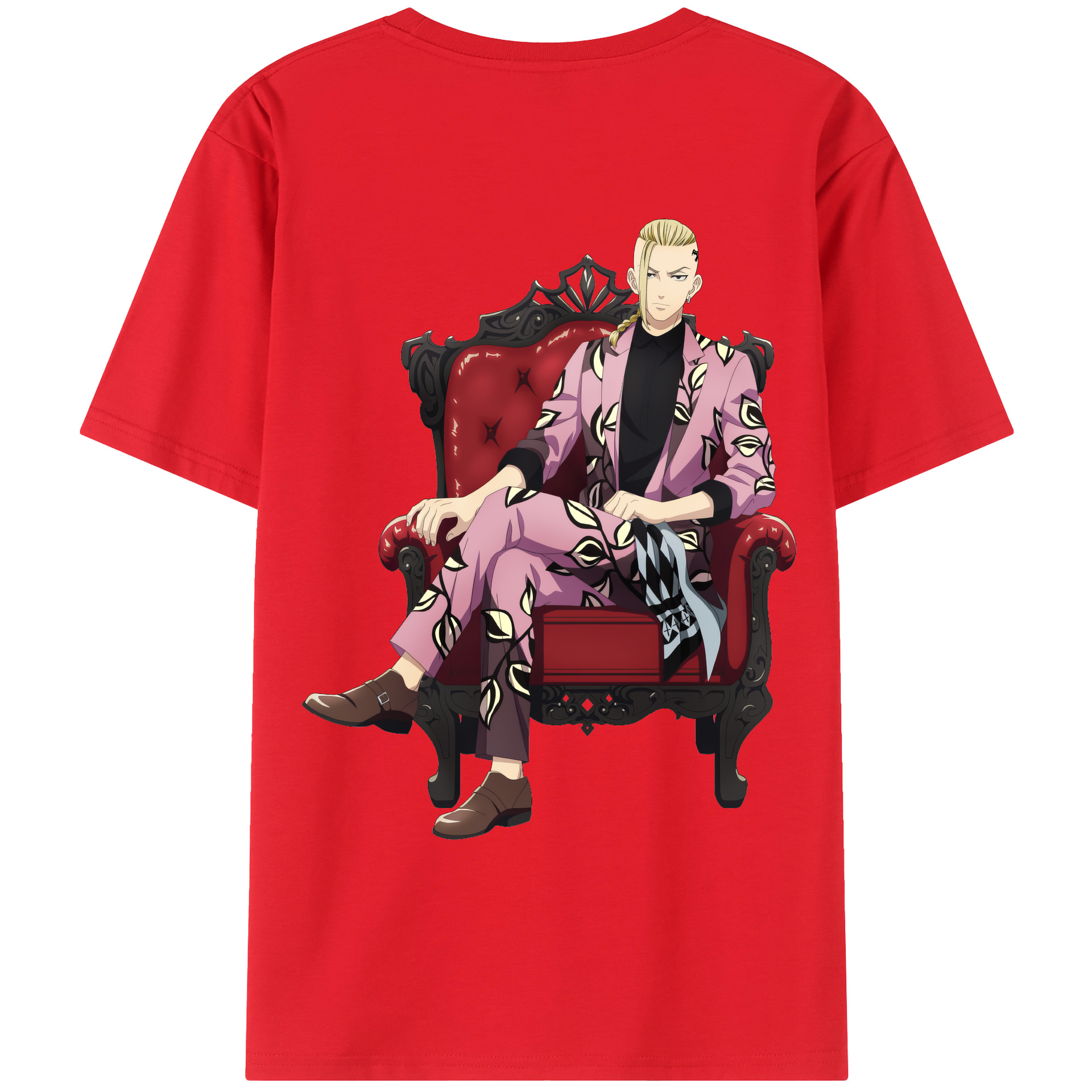 （画像用） 東京リベンジャーズ Tokyo Revengers 綿100％ メンズ半袖Tシャツ（バックプリント） 通気性