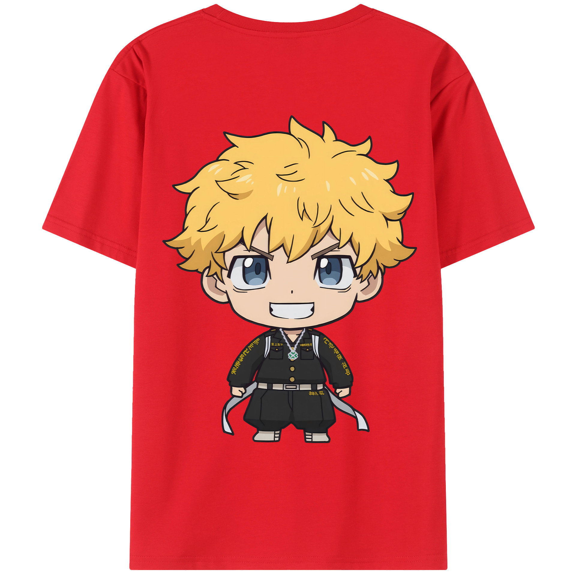 （画像用） 東京リベンジャーズ Tokyo Revengers 綿100％ メンズ半袖Tシャツ（バックプリント） 通気性