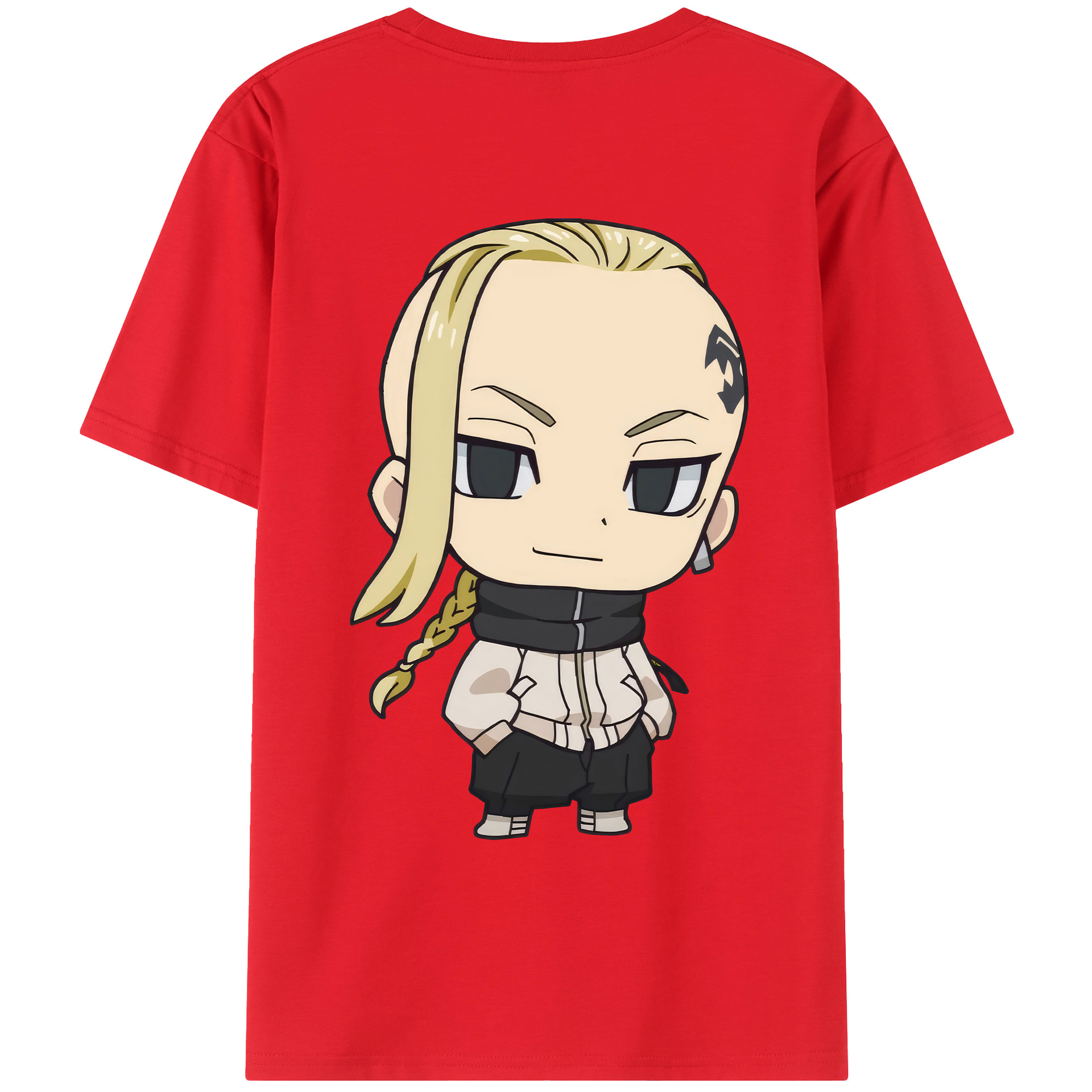 （画像用） 東京リベンジャーズ Tokyo Revengers 綿100％ メンズ半袖Tシャツ（バックプリント） 通気性