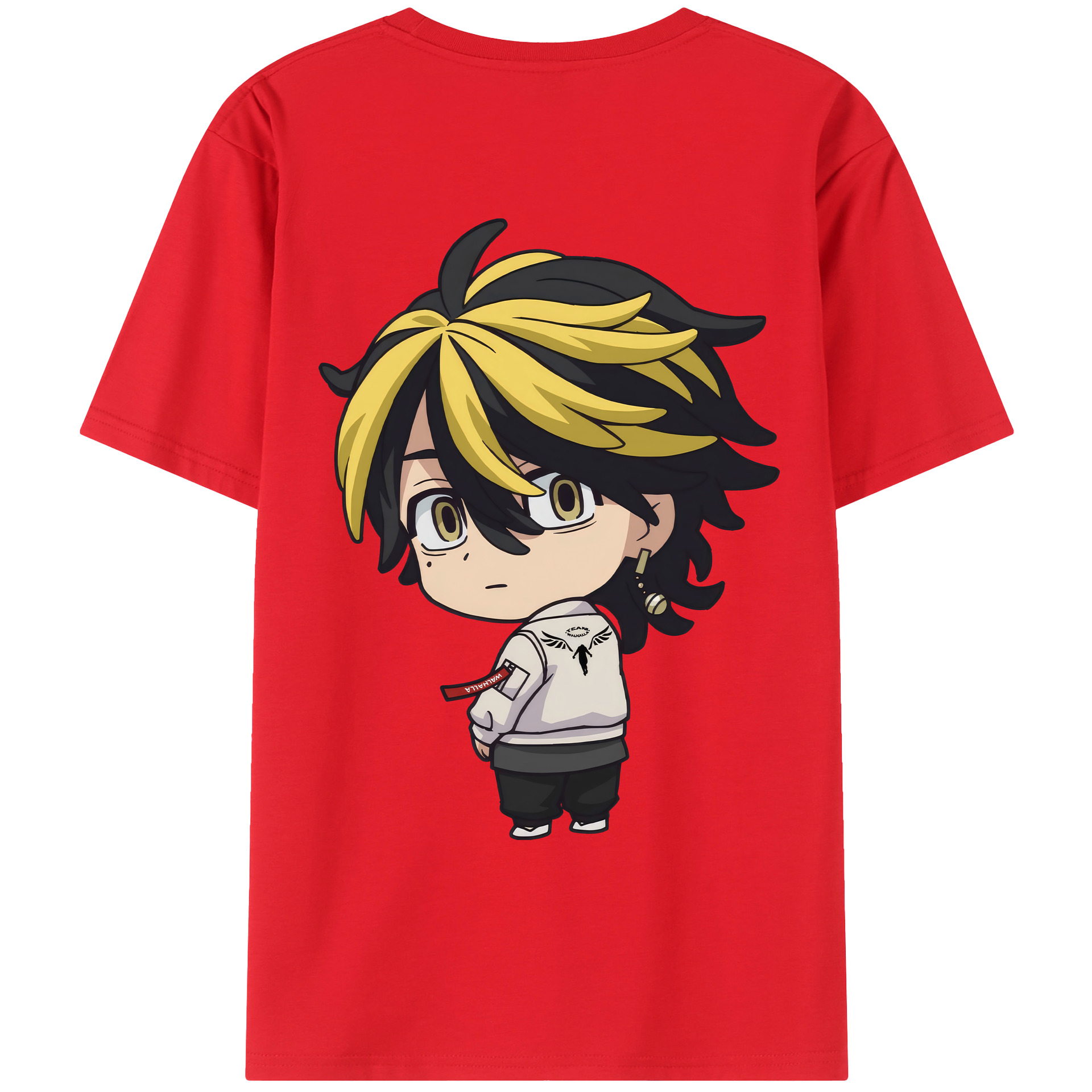 （画像用） 東京リベンジャーズ Tokyo Revengers 綿100％ メンズ半袖Tシャツ（バックプリント） 通気性
