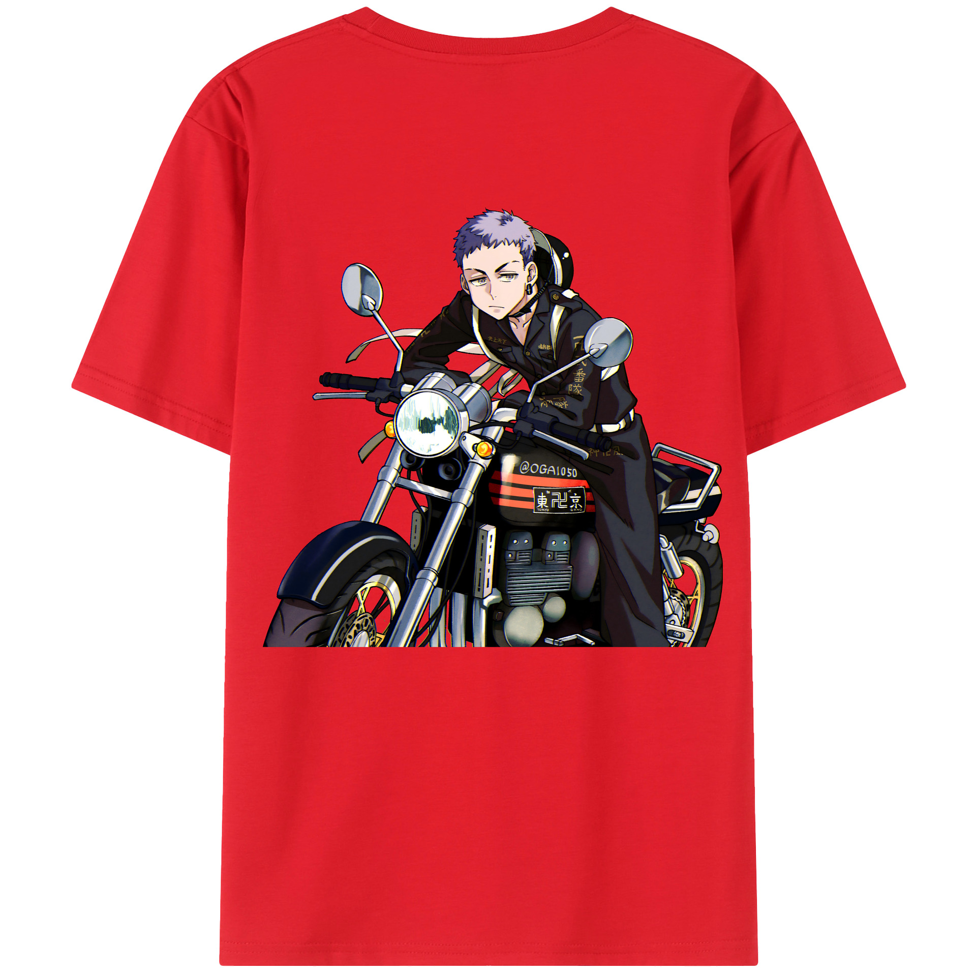 （画像用） 東京リベンジャーズ Tokyo Revengers 綿100％ メンズ半袖Tシャツ（バックプリント） 通気性