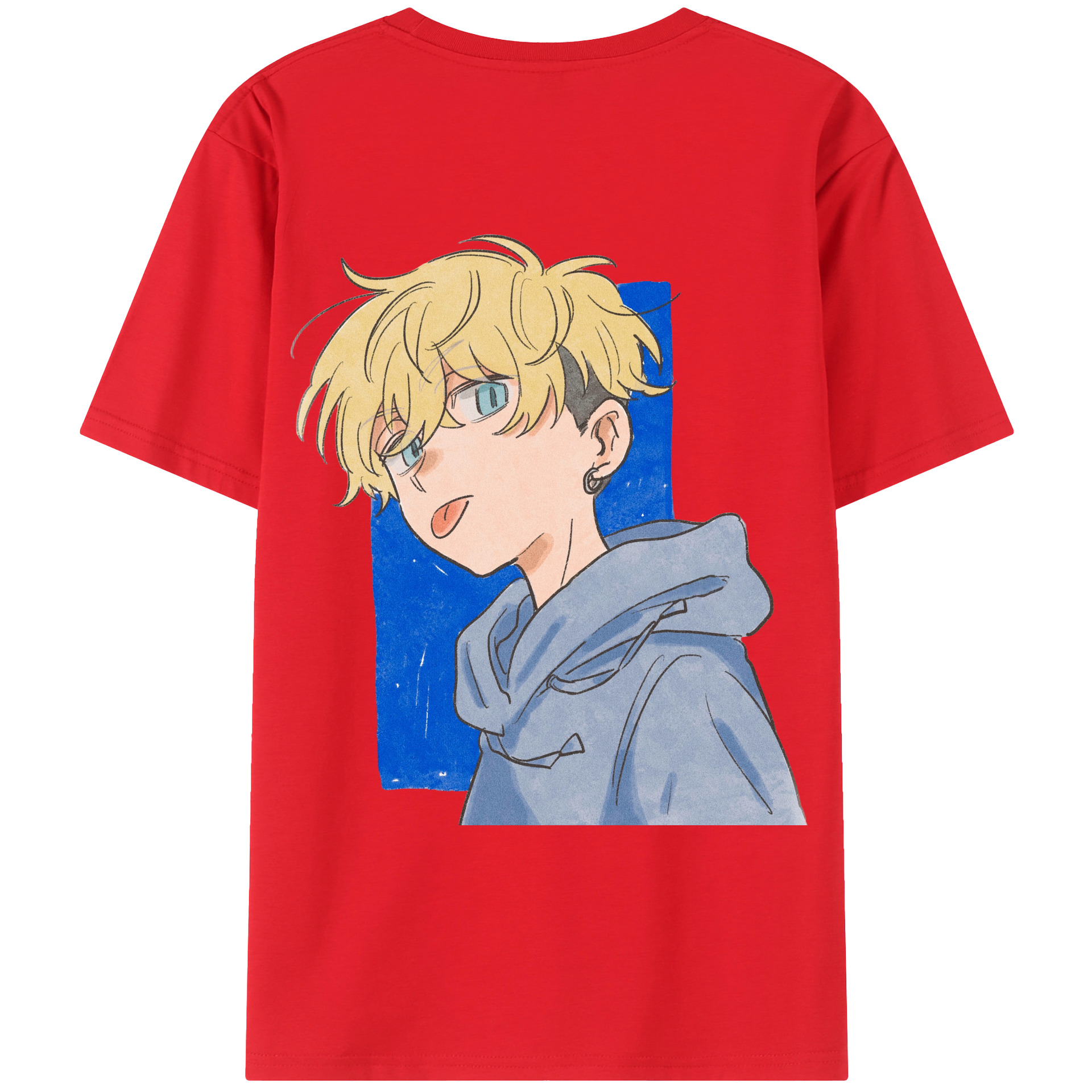 （画像用） 東京リベンジャーズ Tokyo Revengers 綿100％ メンズ半袖Tシャツ（バックプリント） 通気性