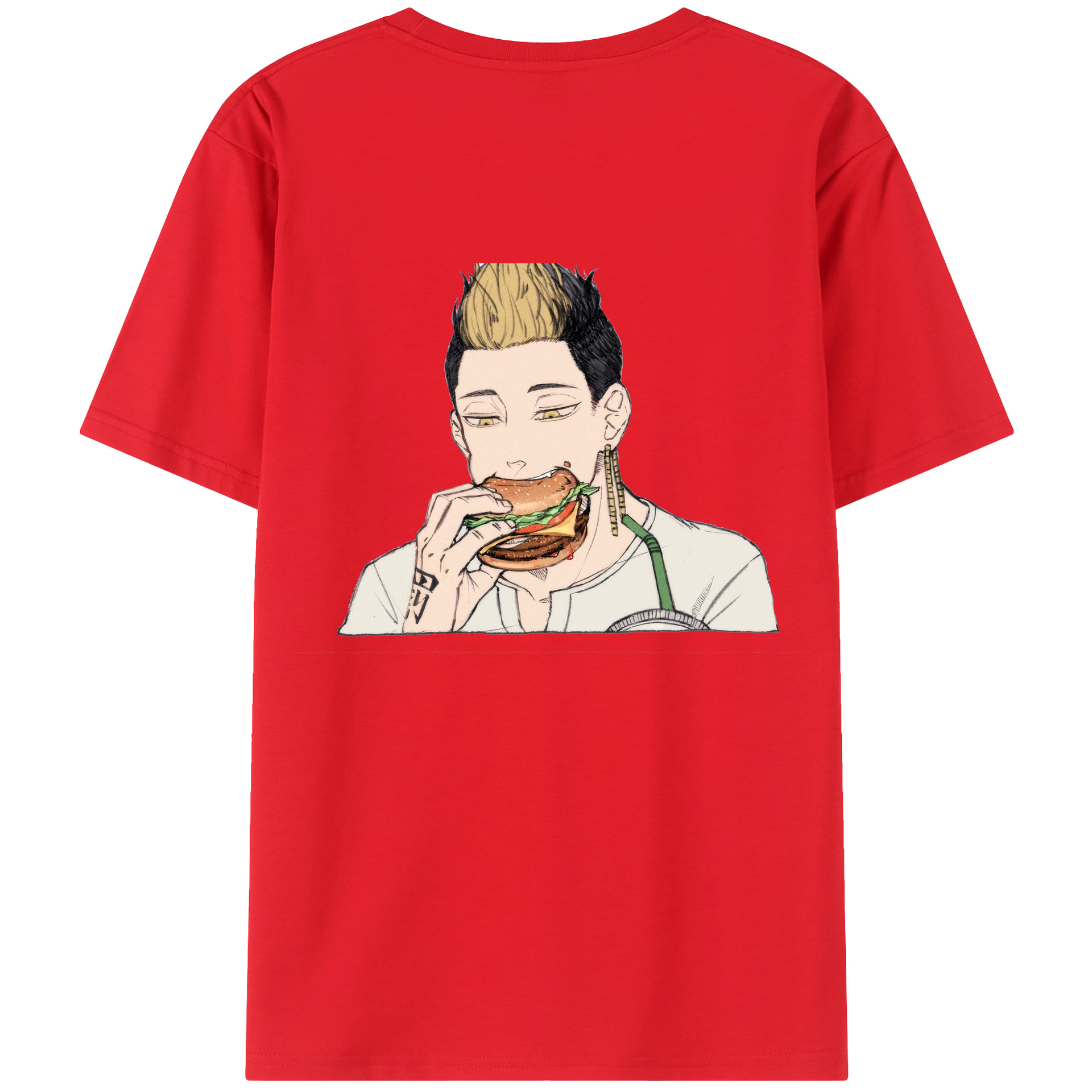（画像用） 東京リベンジャーズ Tokyo Revengers 綿100％ メンズ半袖Tシャツ（バックプリント） 通気性