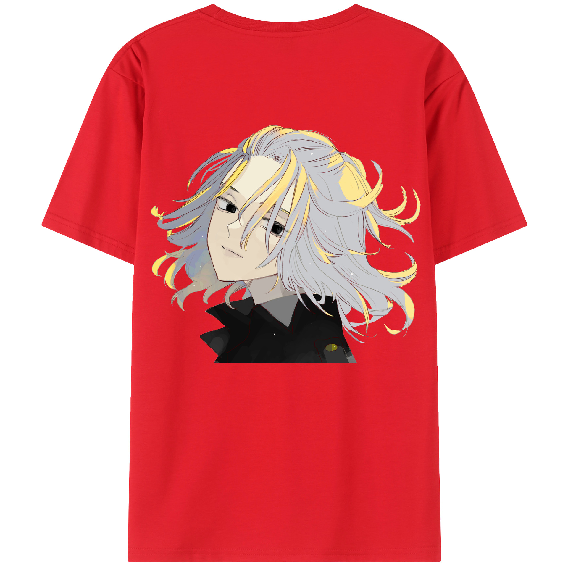 （画像用） 東京リベンジャーズ Tokyo Revengers 綿100％ メンズ半袖Tシャツ（バックプリント） 通気性