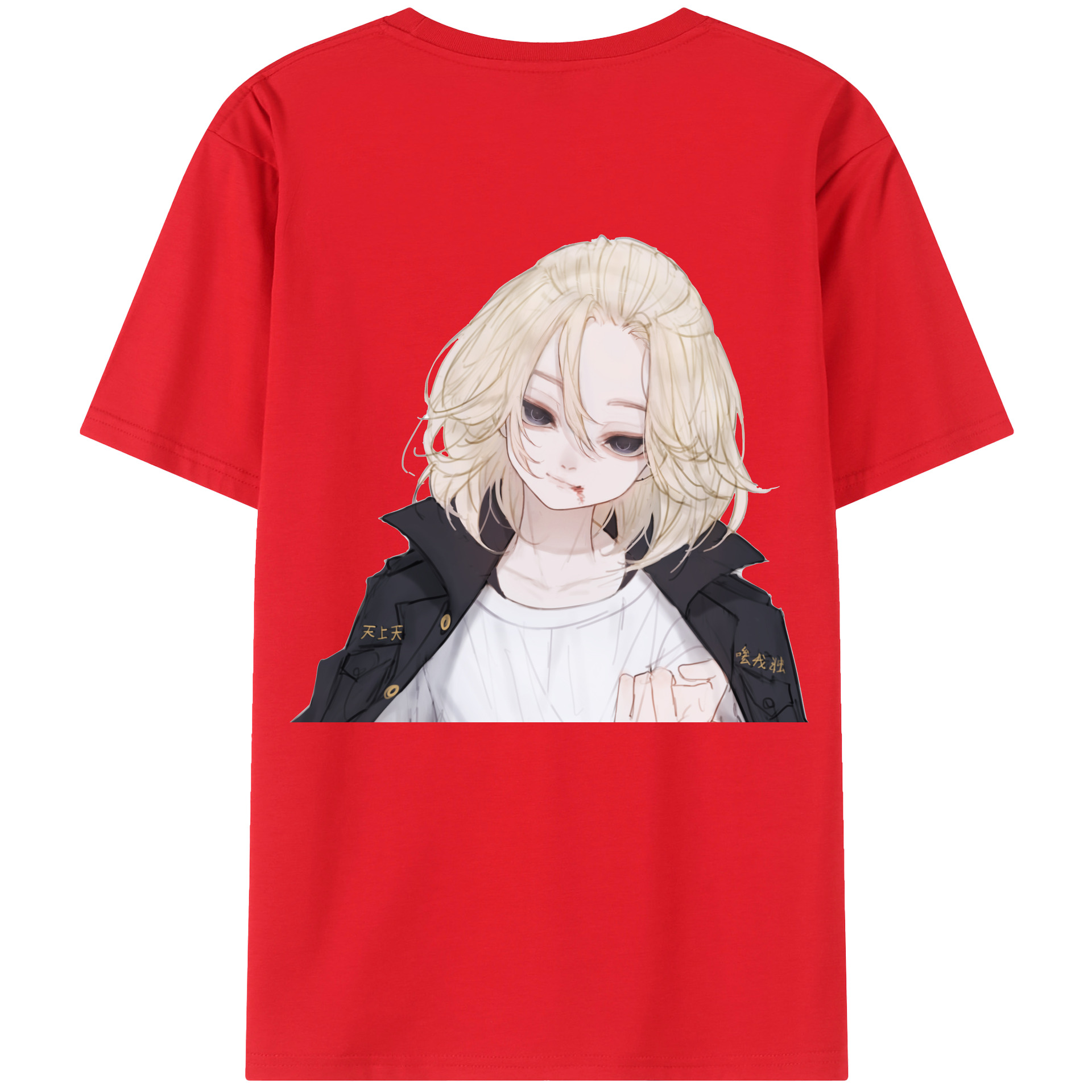 （画像用） 東京リベンジャーズ Tokyo Revengers 綿100％ メンズ半袖Tシャツ（バックプリント） 通気性