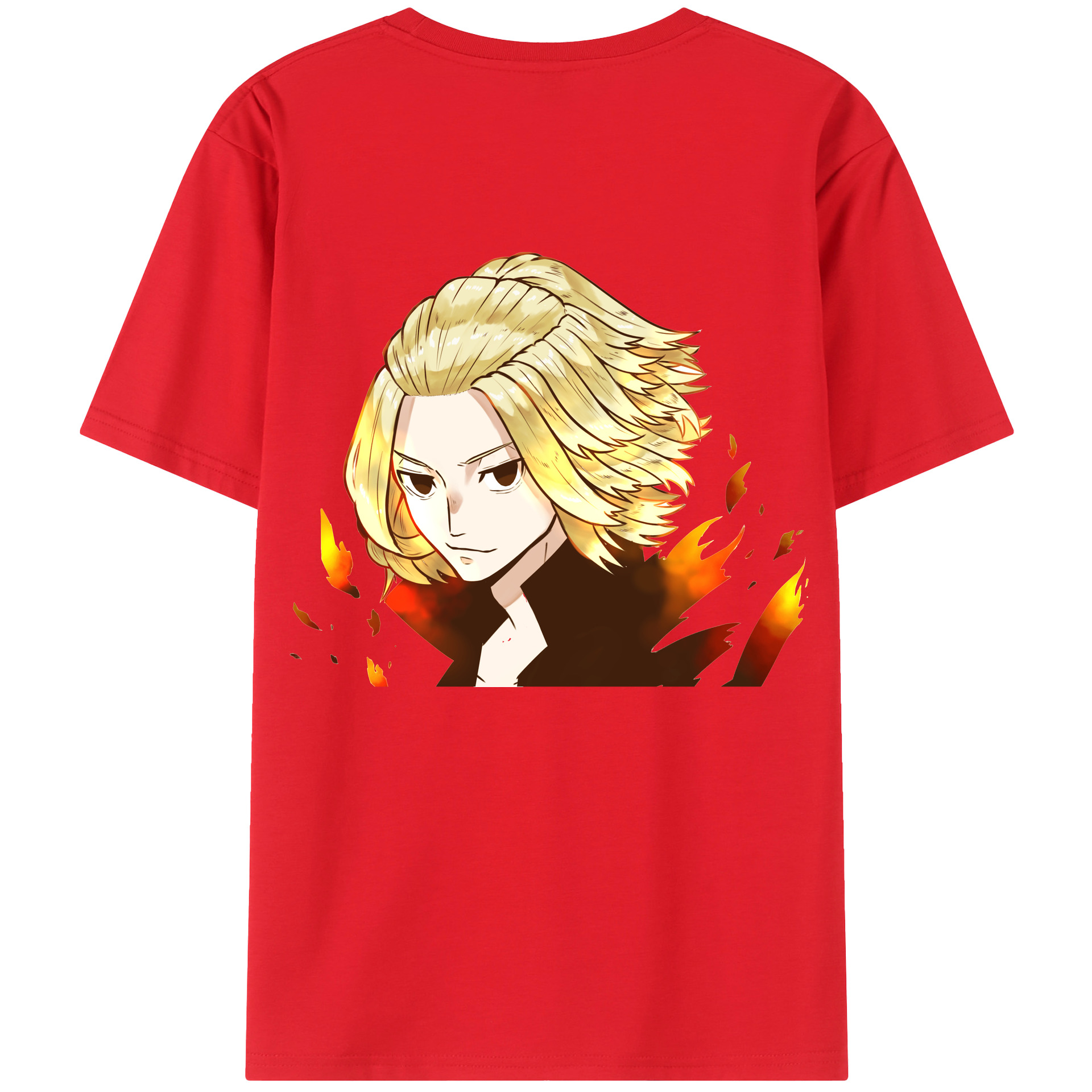 （画像用） 東京リベンジャーズ Tokyo Revengers 綿100％ メンズ半袖Tシャツ（バックプリント） 通気性