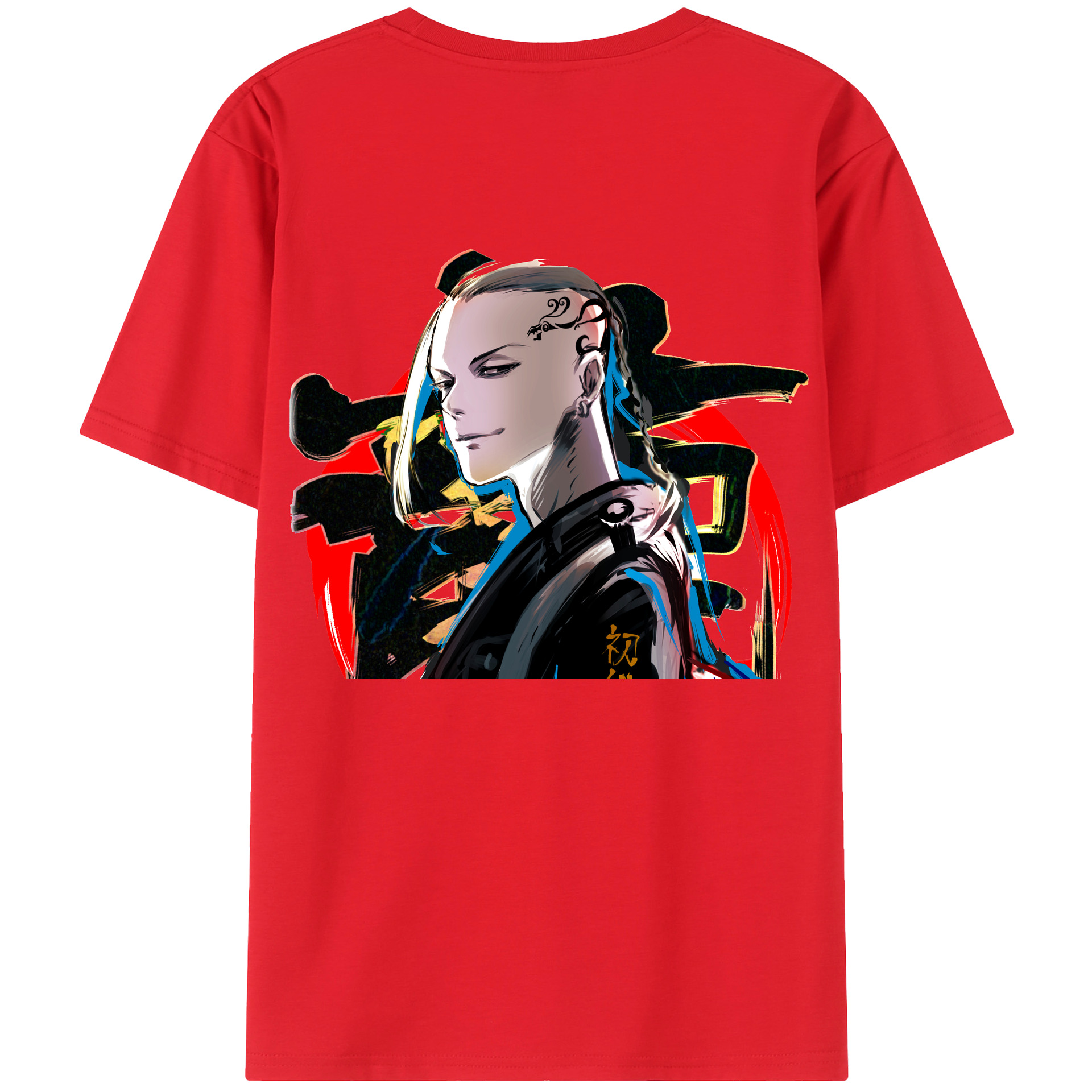 （画像用） 東京リベンジャーズ Tokyo Revengers 綿100％ メンズ半袖Tシャツ（バックプリント） 通気性