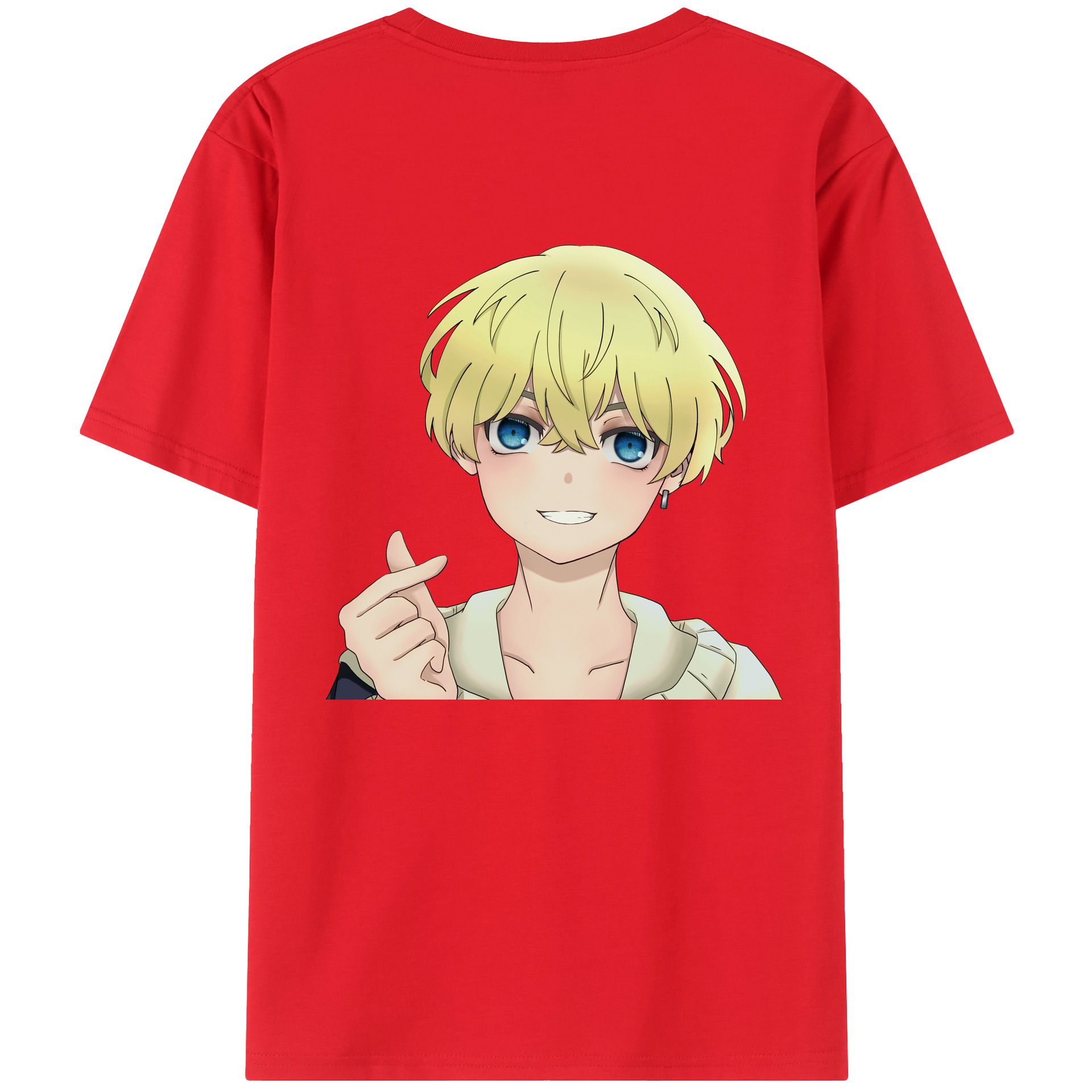 （画像用） 東京リベンジャーズ Tokyo Revengers 綿100％ メンズ半袖Tシャツ（バックプリント） 通気性