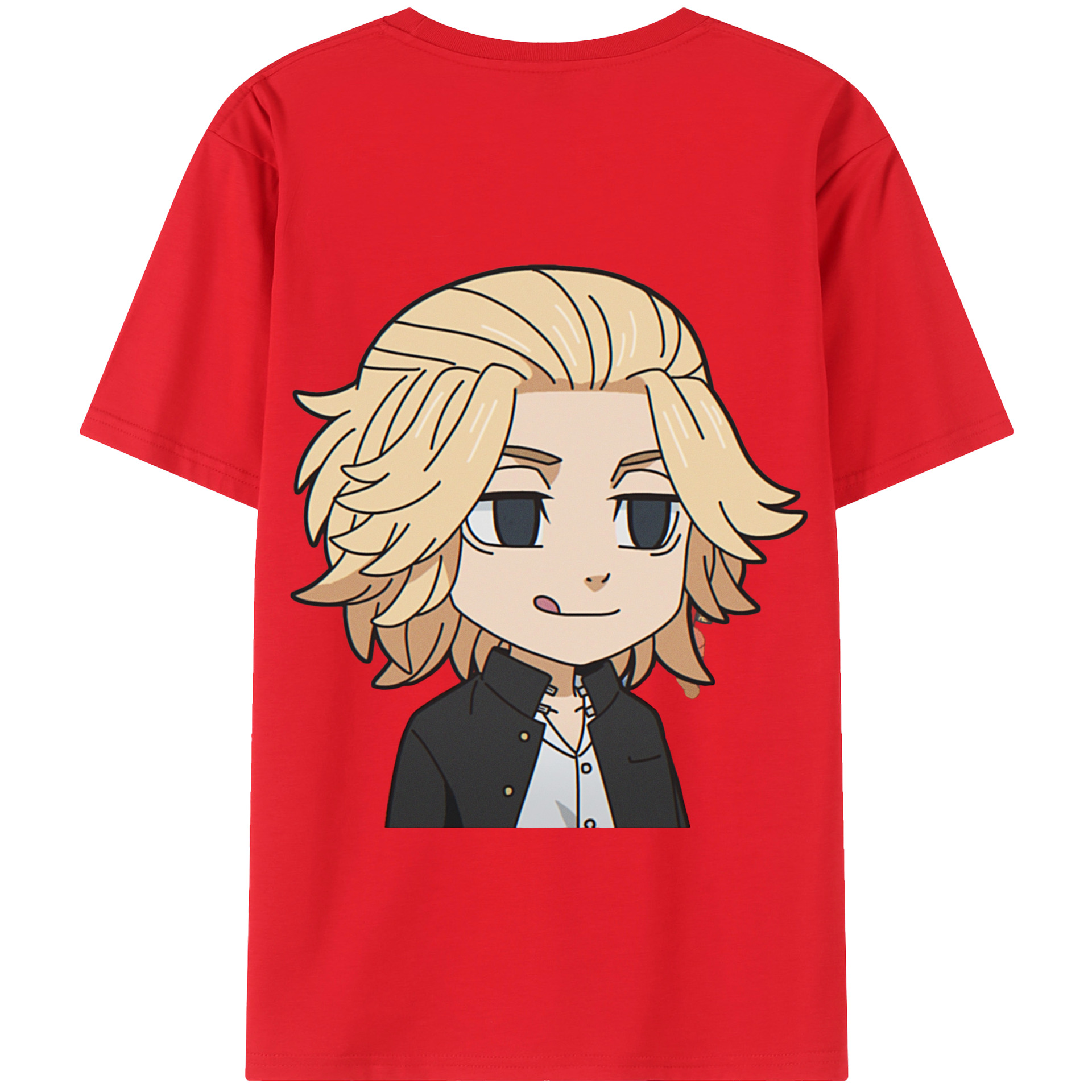 （画像用） 東京リベンジャーズ Tokyo Revengers 綿100％ メンズ半袖Tシャツ（バックプリント） 通気性