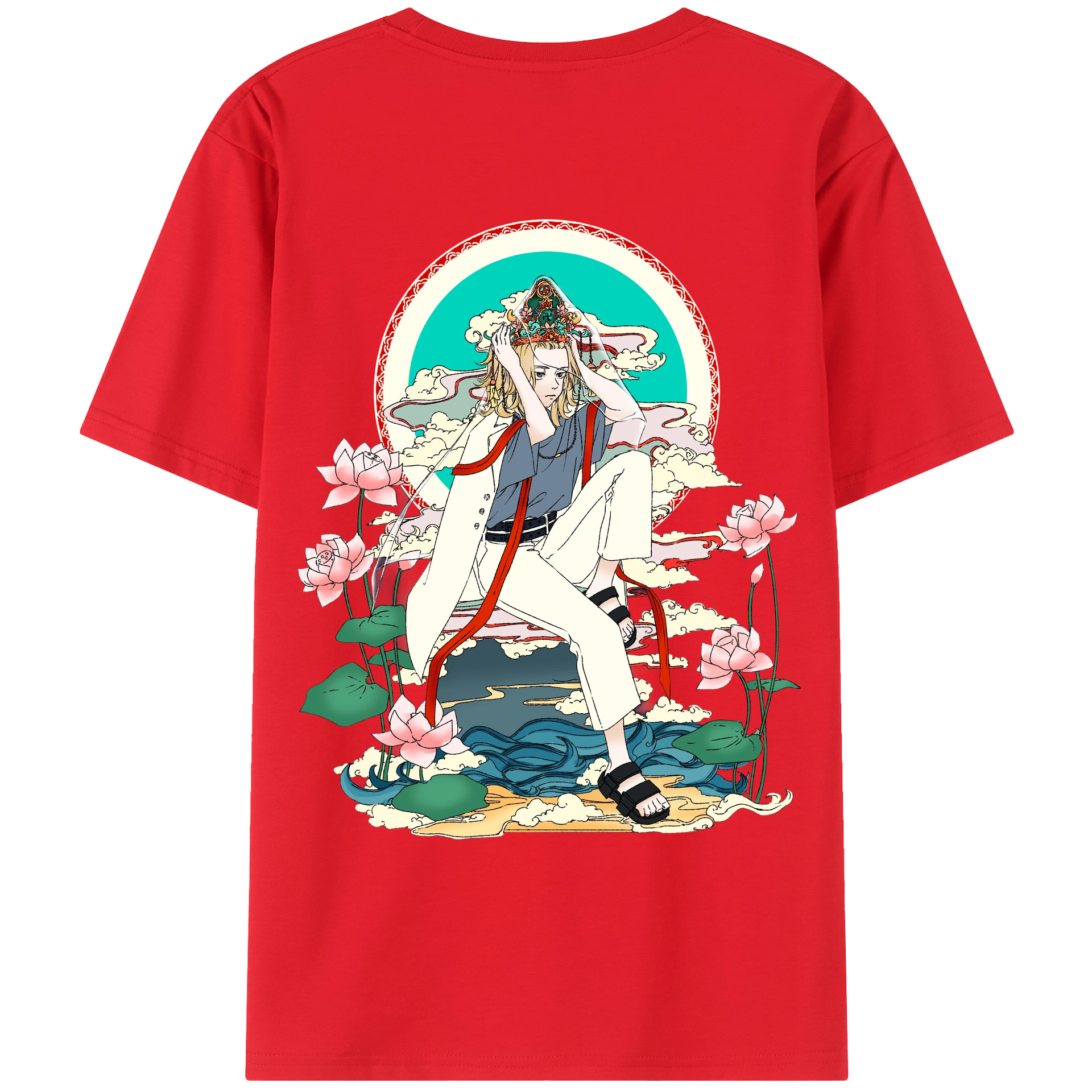 （画像用） 東京リベンジャーズ Tokyo Revengers 綿100％ メンズ半袖Tシャツ（バックプリント） 通気性