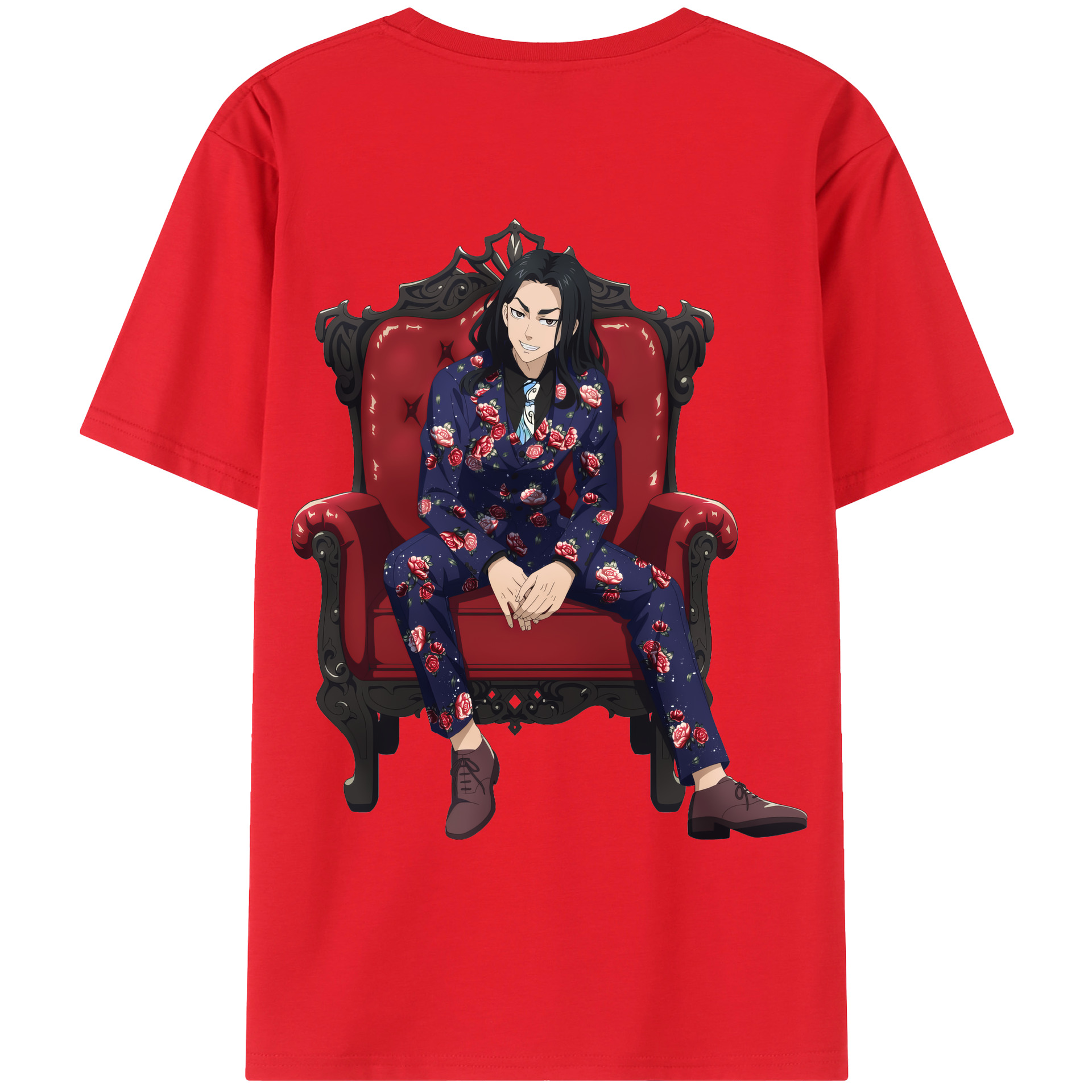 （画像用） 東京リベンジャーズ Tokyo Revengers 綿100％ メンズ半袖Tシャツ（バックプリント） 通気性