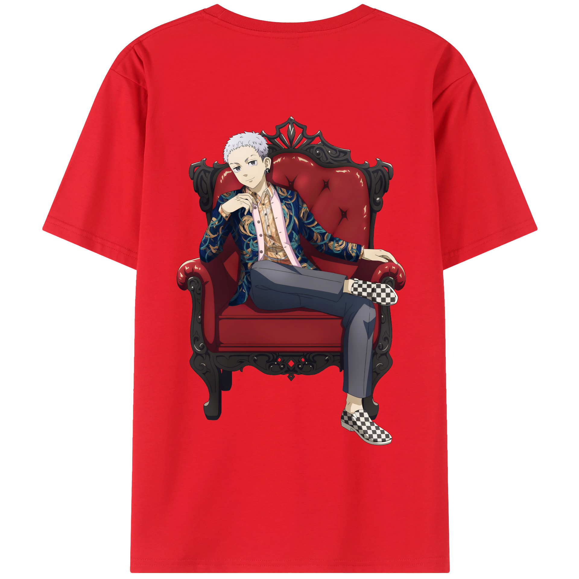 （画像用） 東京リベンジャーズ Tokyo Revengers 綿100％ メンズ半袖Tシャツ（バックプリント） 通気性
