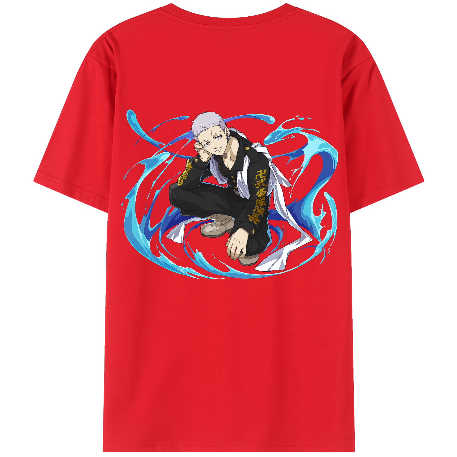 （画像用） 東京リベンジャーズ Tokyo Revengers 綿100％ メンズ半袖Tシャツ（バックプリント） 通気性