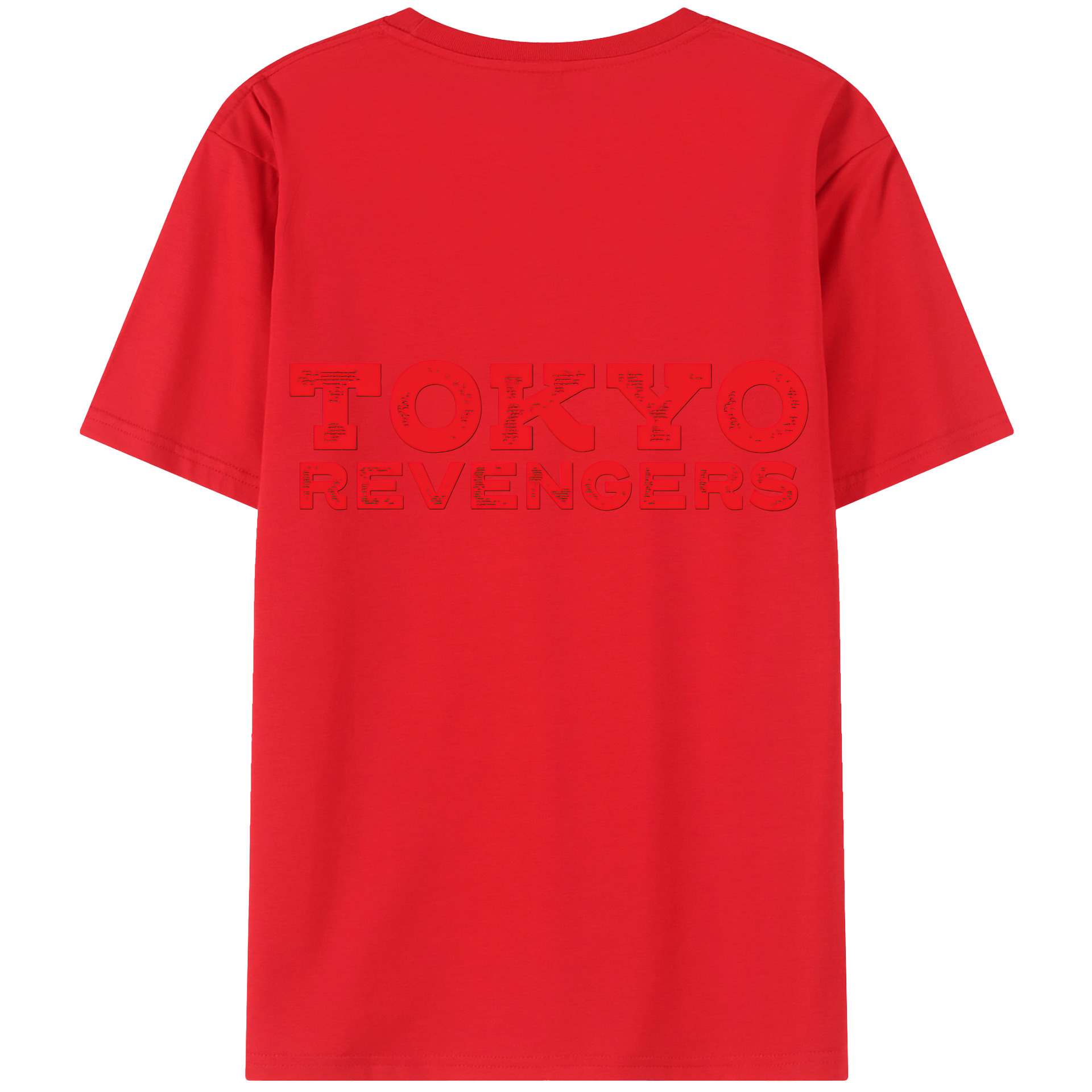 （画像用） 東京リベンジャーズ Tokyo Revengers 綿100％ メンズ半袖Tシャツ（バックプリント） 通気性