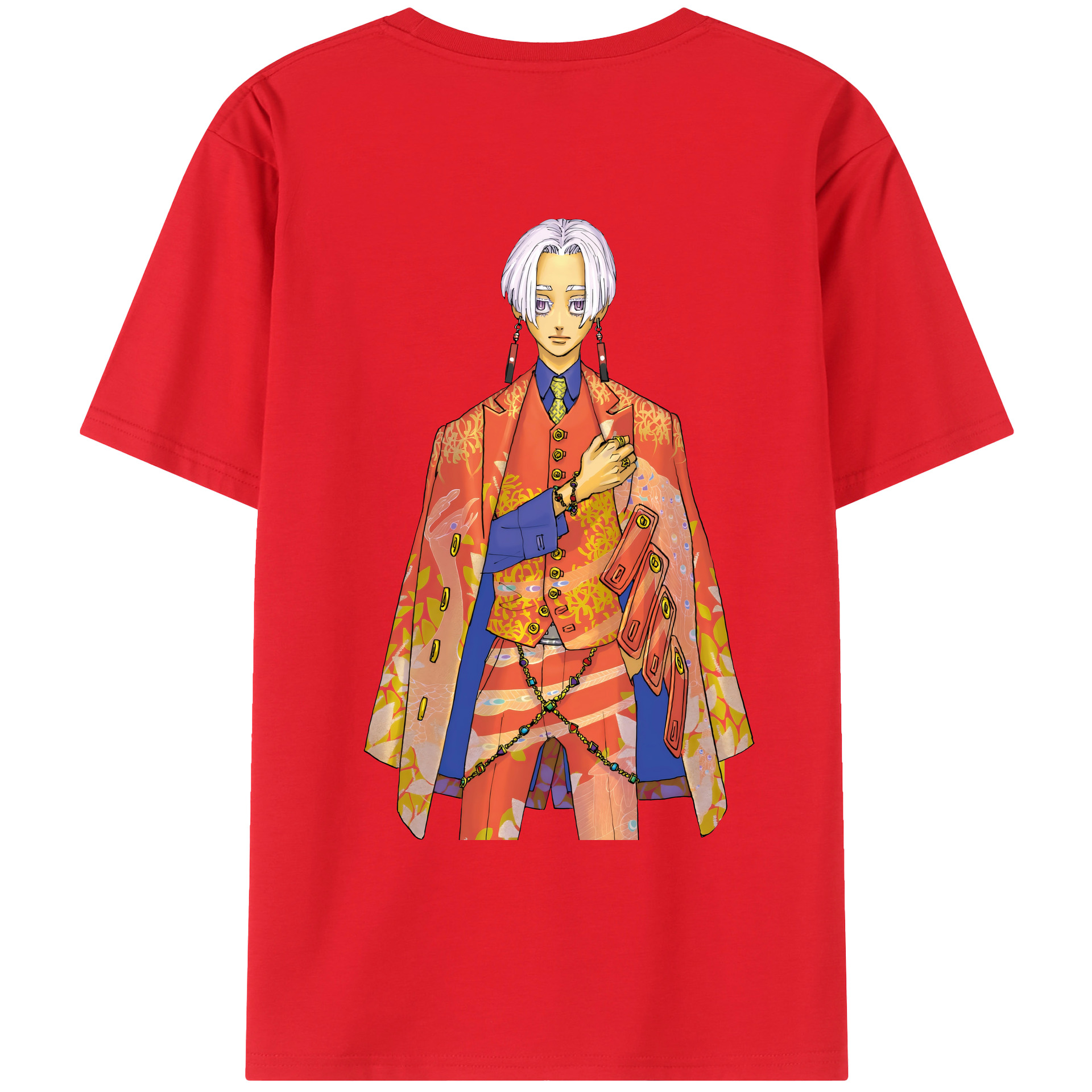 （画像用） 東京リベンジャーズ Tokyo Revengers 綿100％ メンズ半袖Tシャツ（バックプリント） 通気性