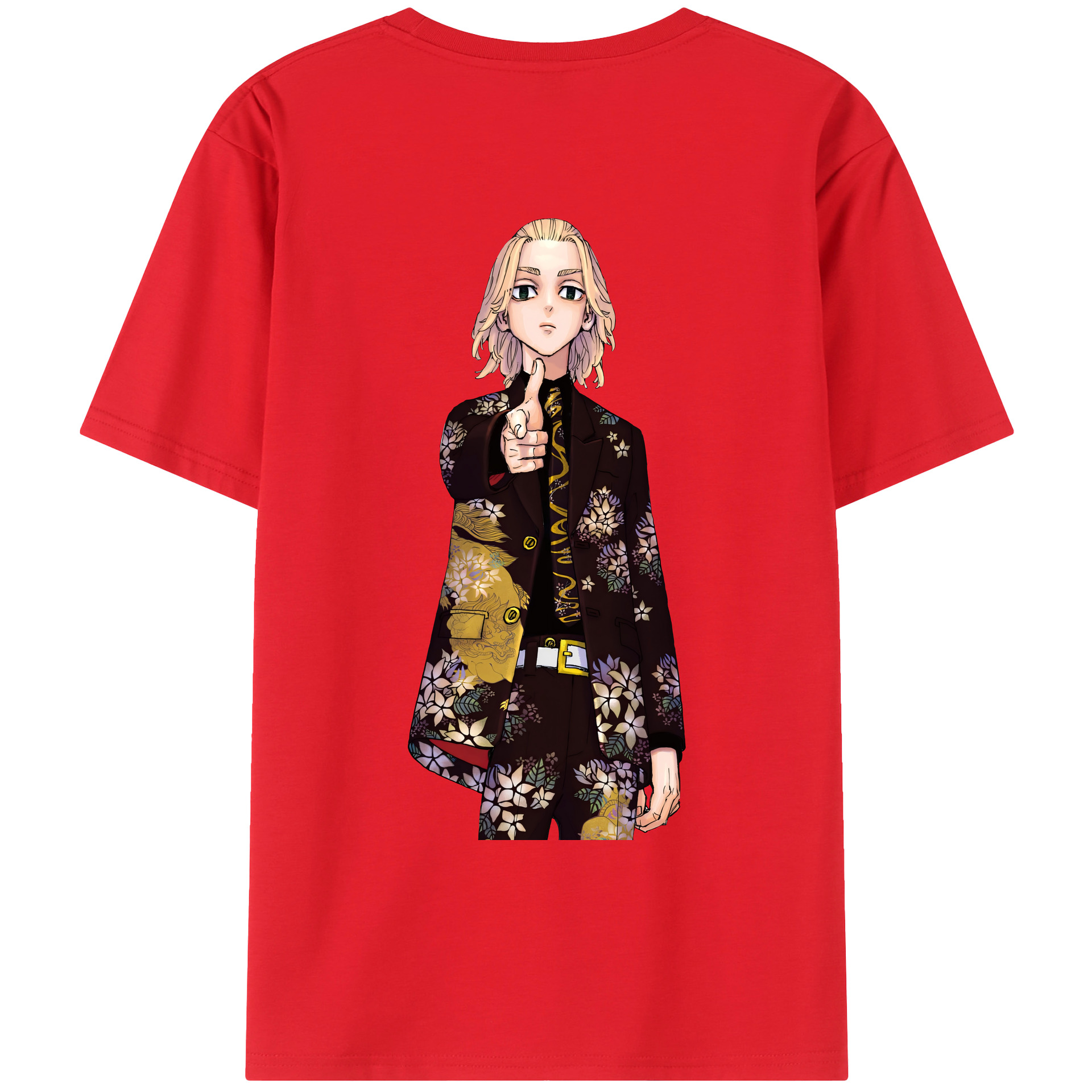 （画像用） 東京リベンジャーズ Tokyo Revengers 綿100％ メンズ半袖Tシャツ（バックプリント） 通気性