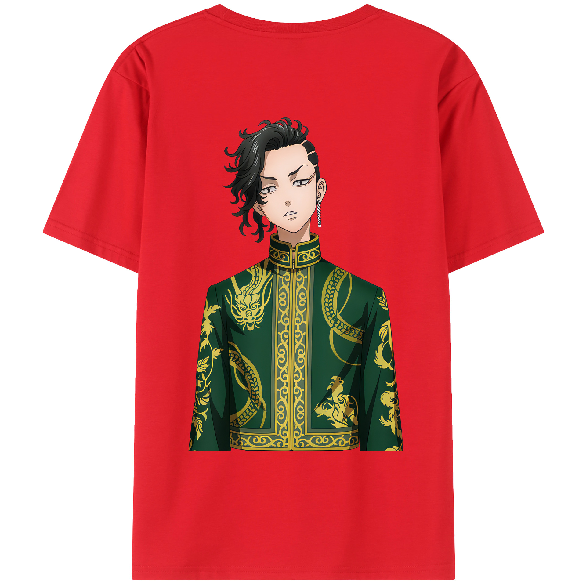 （画像用） 東京リベンジャーズ Tokyo Revengers 綿100％ メンズ半袖Tシャツ（バックプリント） 通気性
