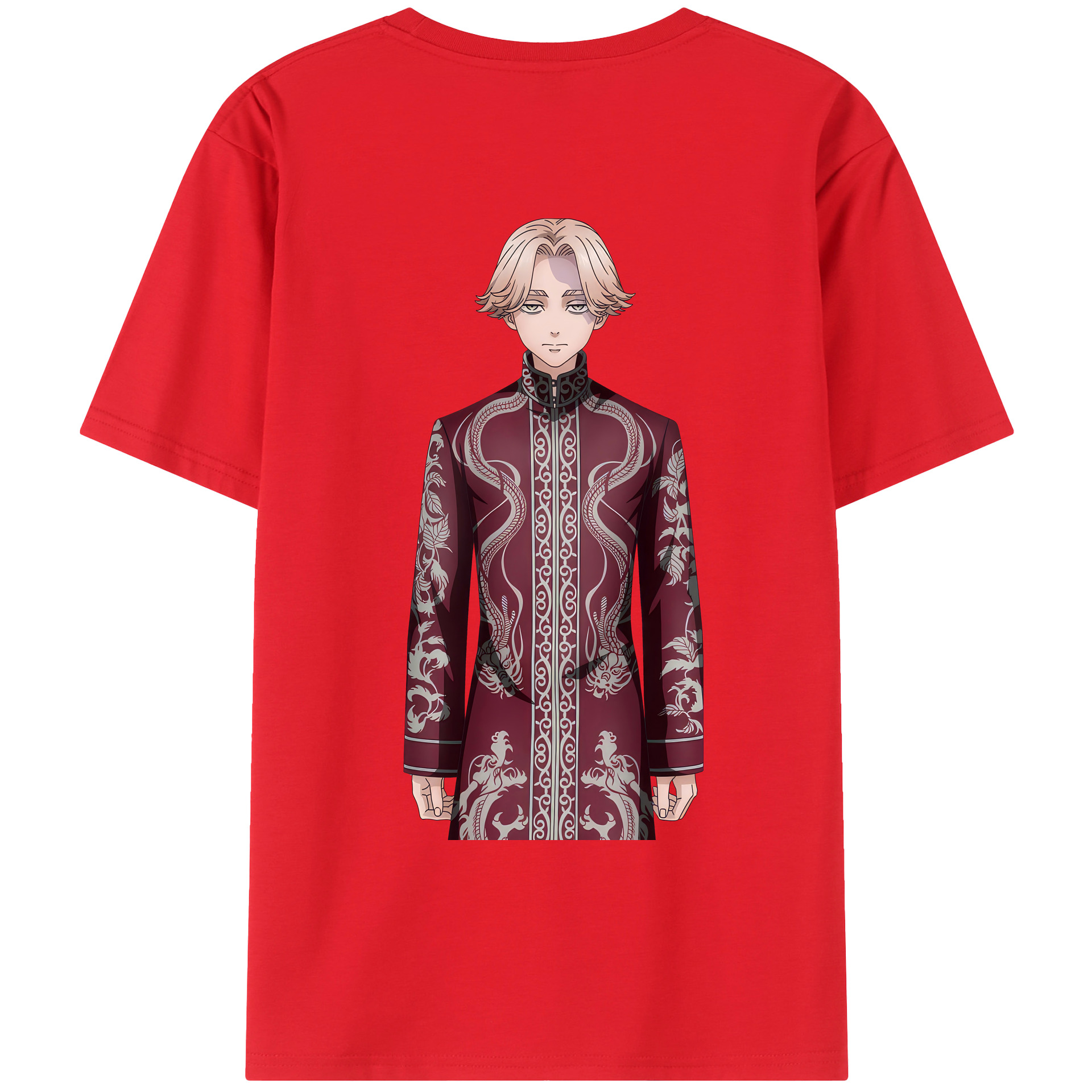 （画像用） 東京リベンジャーズ Tokyo Revengers 綿100％ メンズ半袖Tシャツ（バックプリント） 通気性