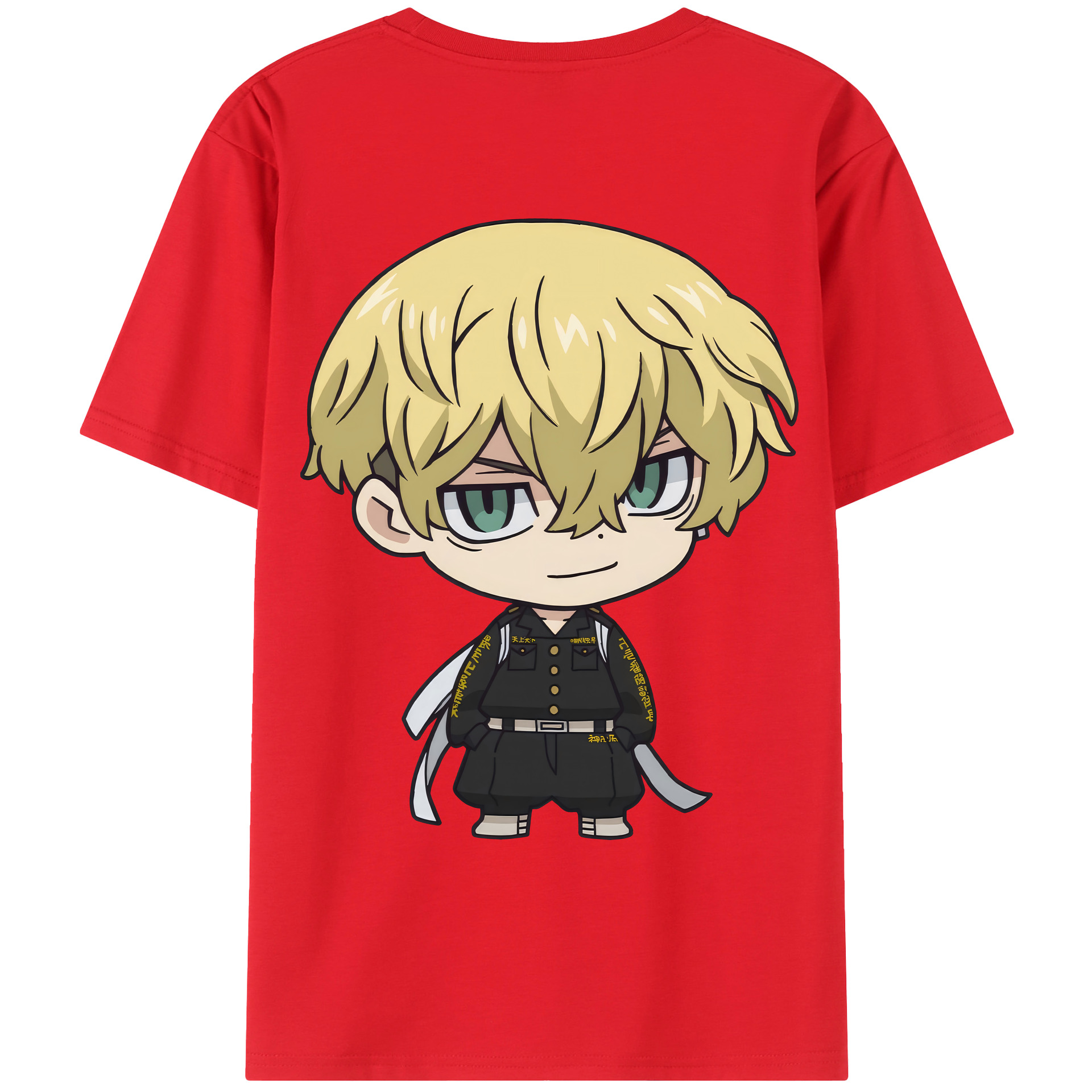 （画像用） 東京リベンジャーズ Tokyo Revengers 綿100％ メンズ半袖Tシャツ（バックプリント） 通気性