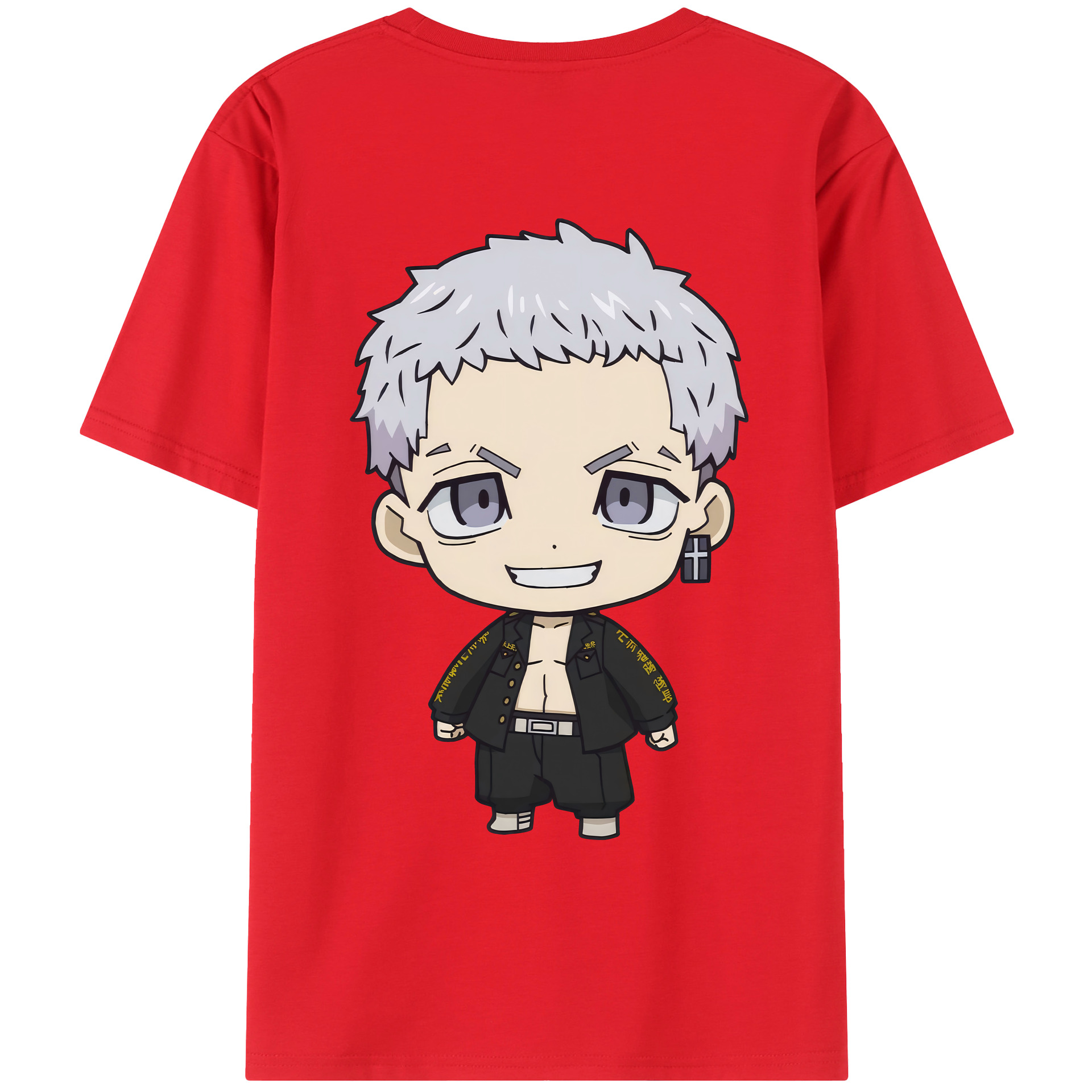 （画像用） 東京リベンジャーズ Tokyo Revengers 綿100％ メンズ半袖Tシャツ（バックプリント） 通気性