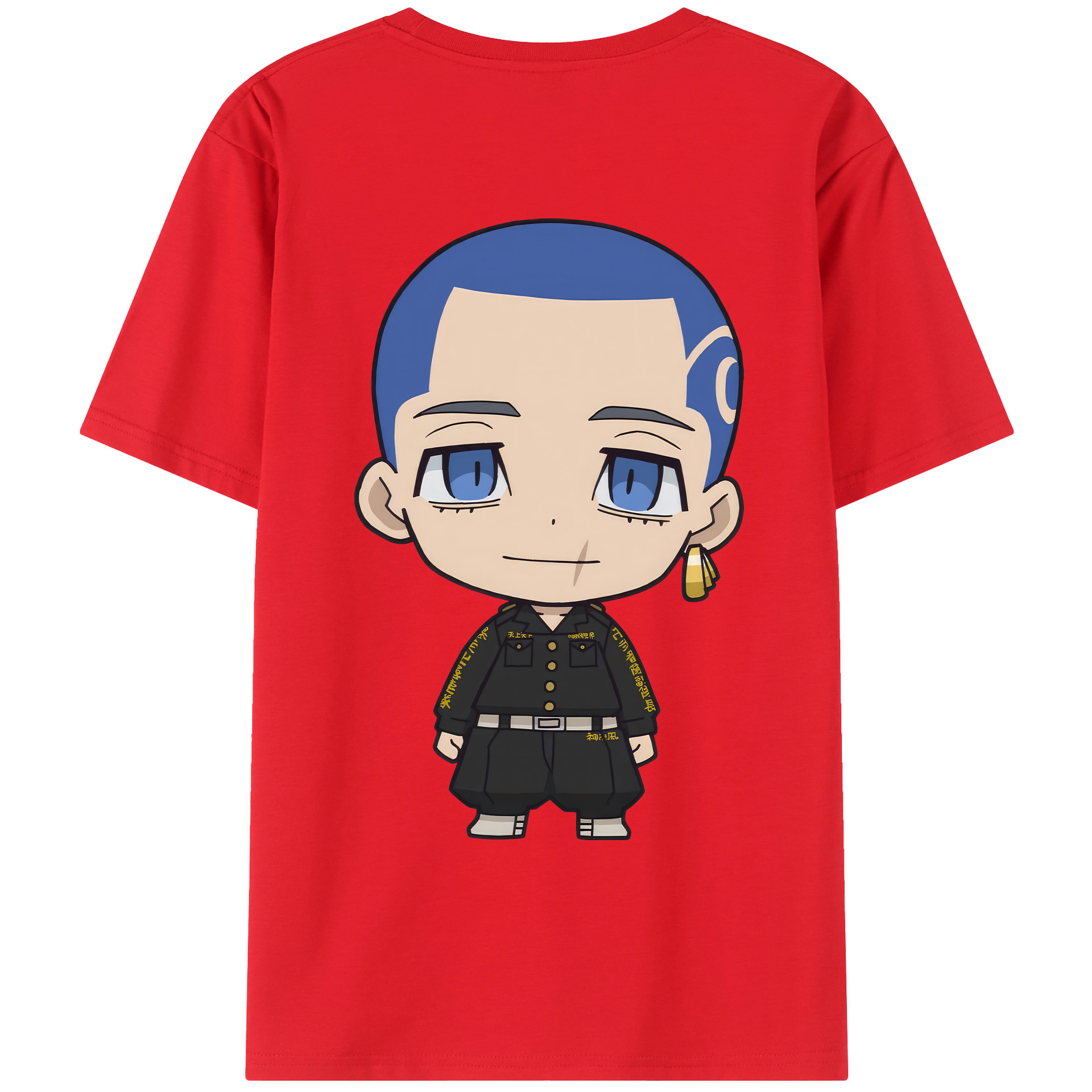 （画像用） 東京リベンジャーズ Tokyo Revengers 綿100％ メンズ半袖Tシャツ（バックプリント） 通気性