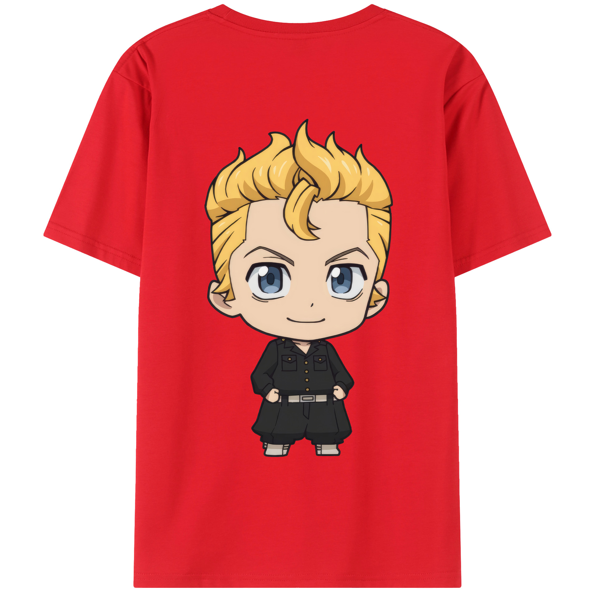 （画像用） 東京リベンジャーズ Tokyo Revengers 綿100％ メンズ半袖Tシャツ（バックプリント） 通気性