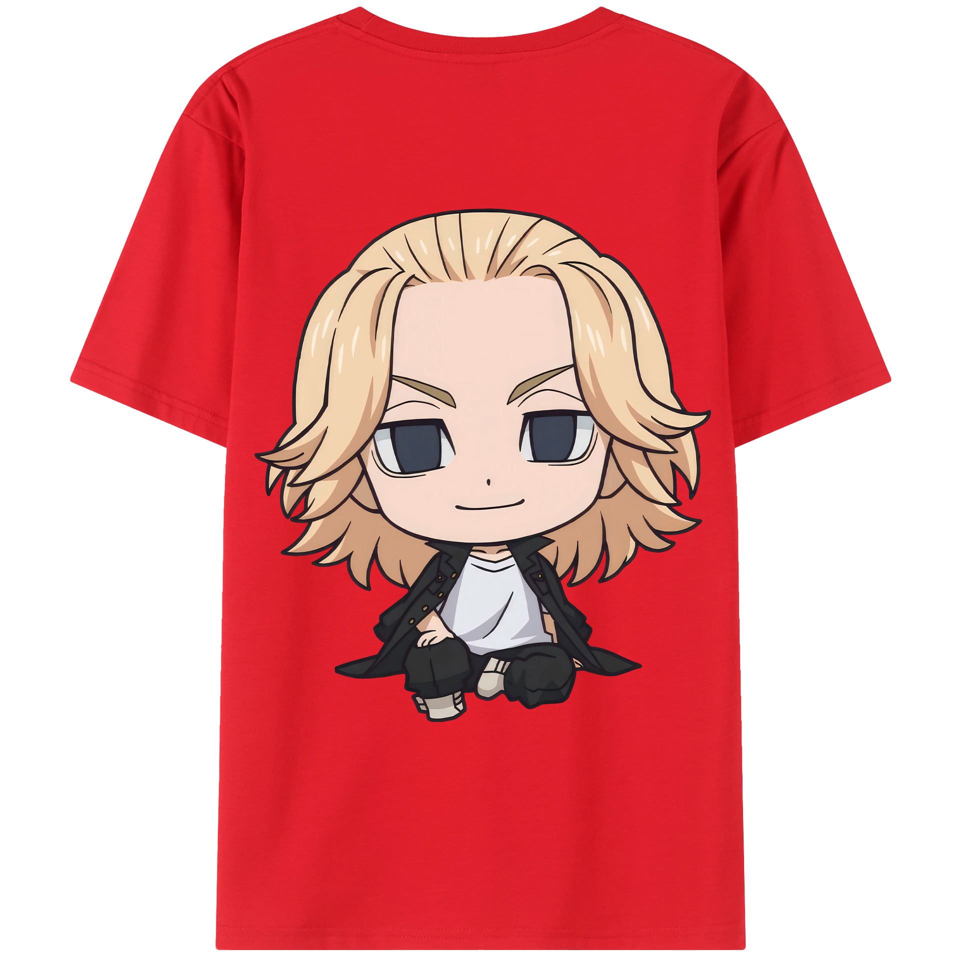 （画像用） 東京リベンジャーズ Tokyo Revengers 綿100％ メンズ半袖Tシャツ（バックプリント） 通気性