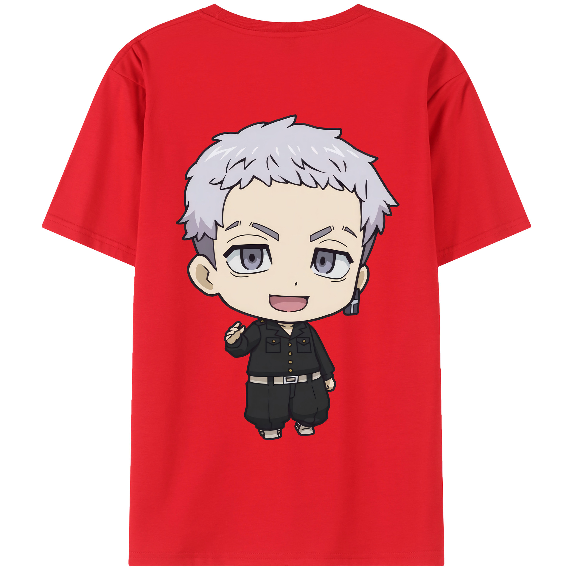 （画像用） 東京リベンジャーズ Tokyo Revengers 綿100％ メンズ半袖Tシャツ（バックプリント） 通気性