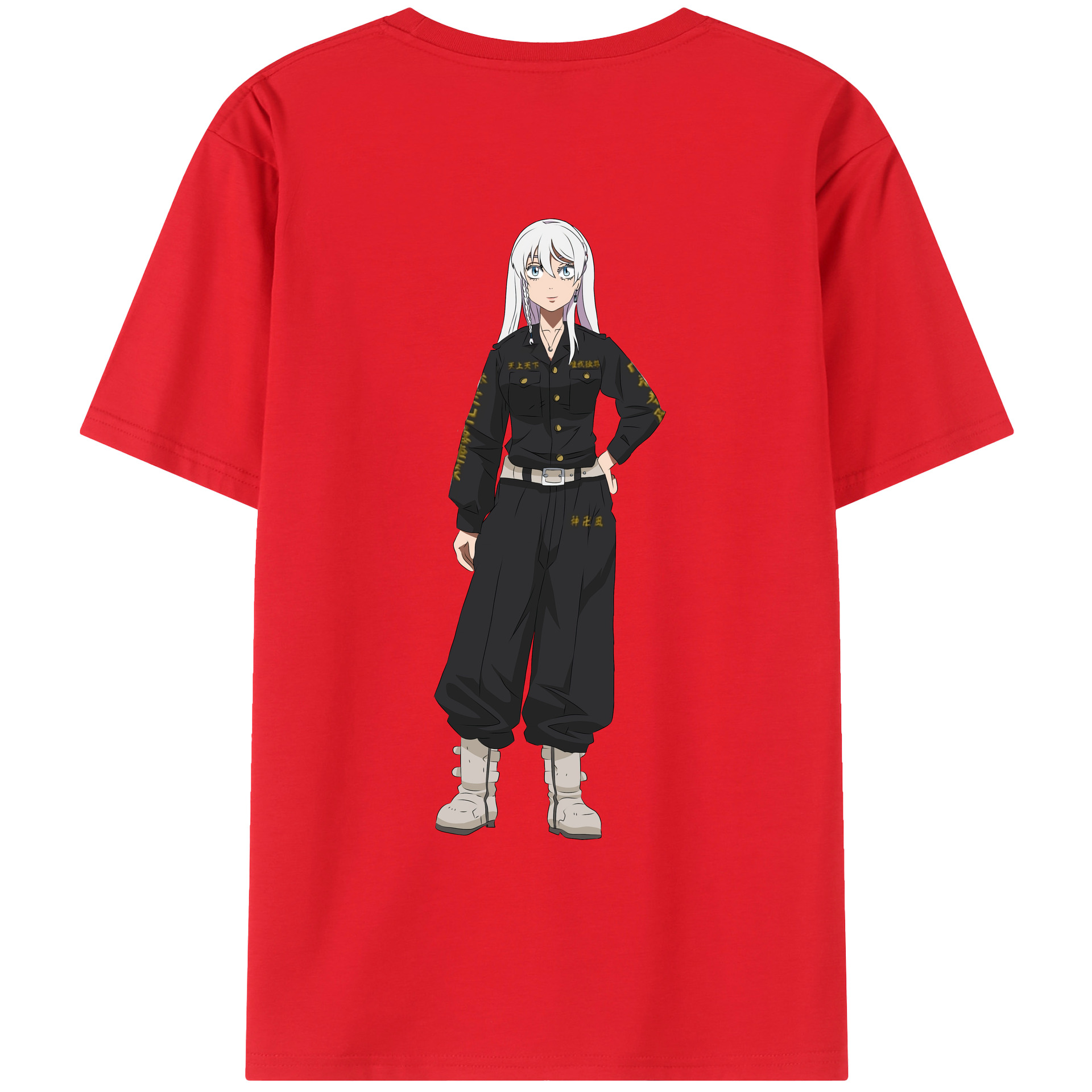 （画像用） 東京リベンジャーズ Tokyo Revengers 綿100％ メンズ半袖Tシャツ（バックプリント） 通気性