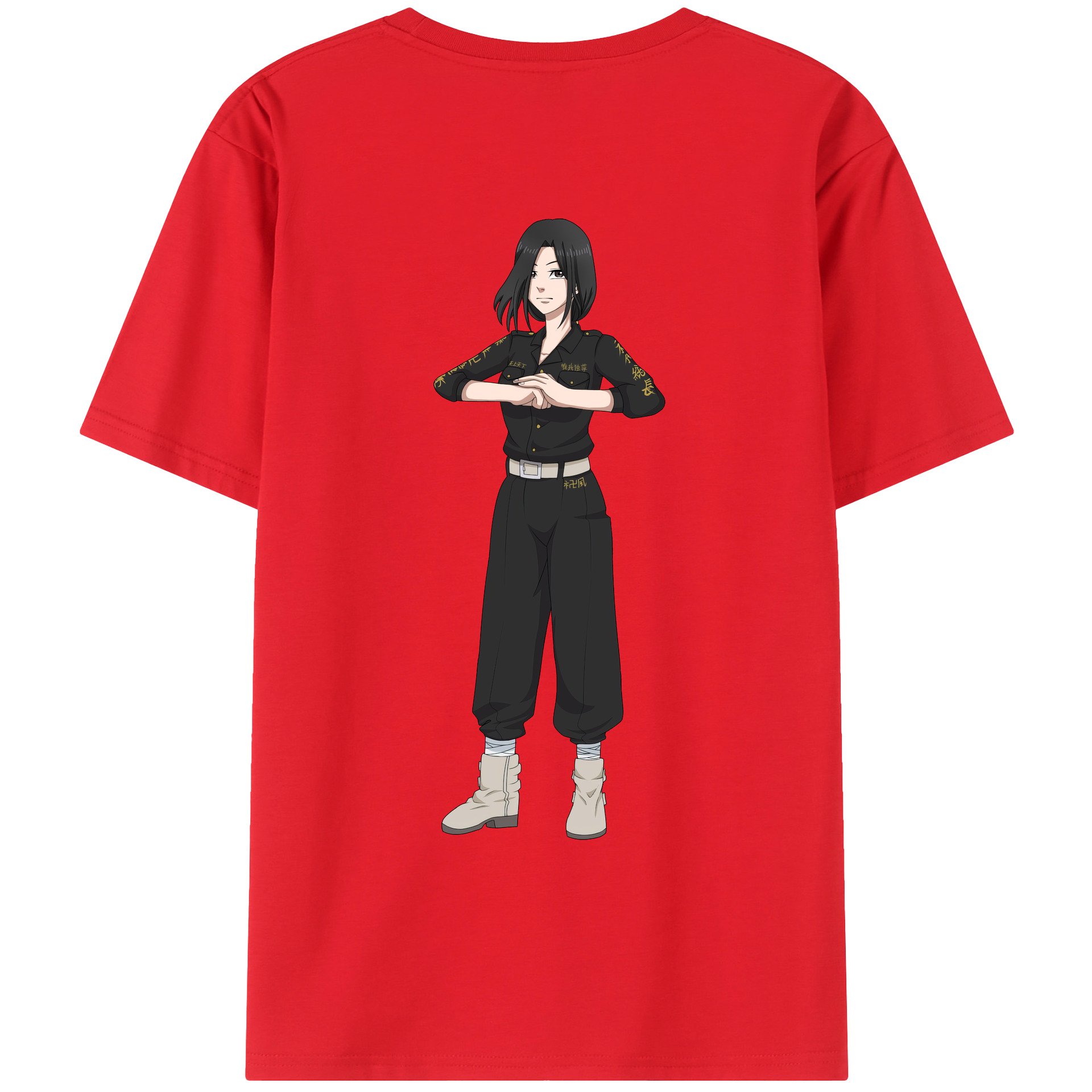 （画像用） 東京リベンジャーズ Tokyo Revengers 綿100％ メンズ半袖Tシャツ（バックプリント） 通気性