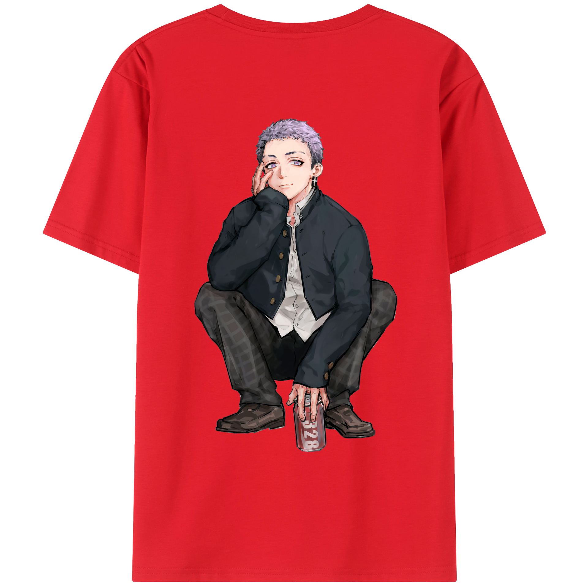 （画像用） 東京リベンジャーズ Tokyo Revengers 綿100％ メンズ半袖Tシャツ（バックプリント） 通気性