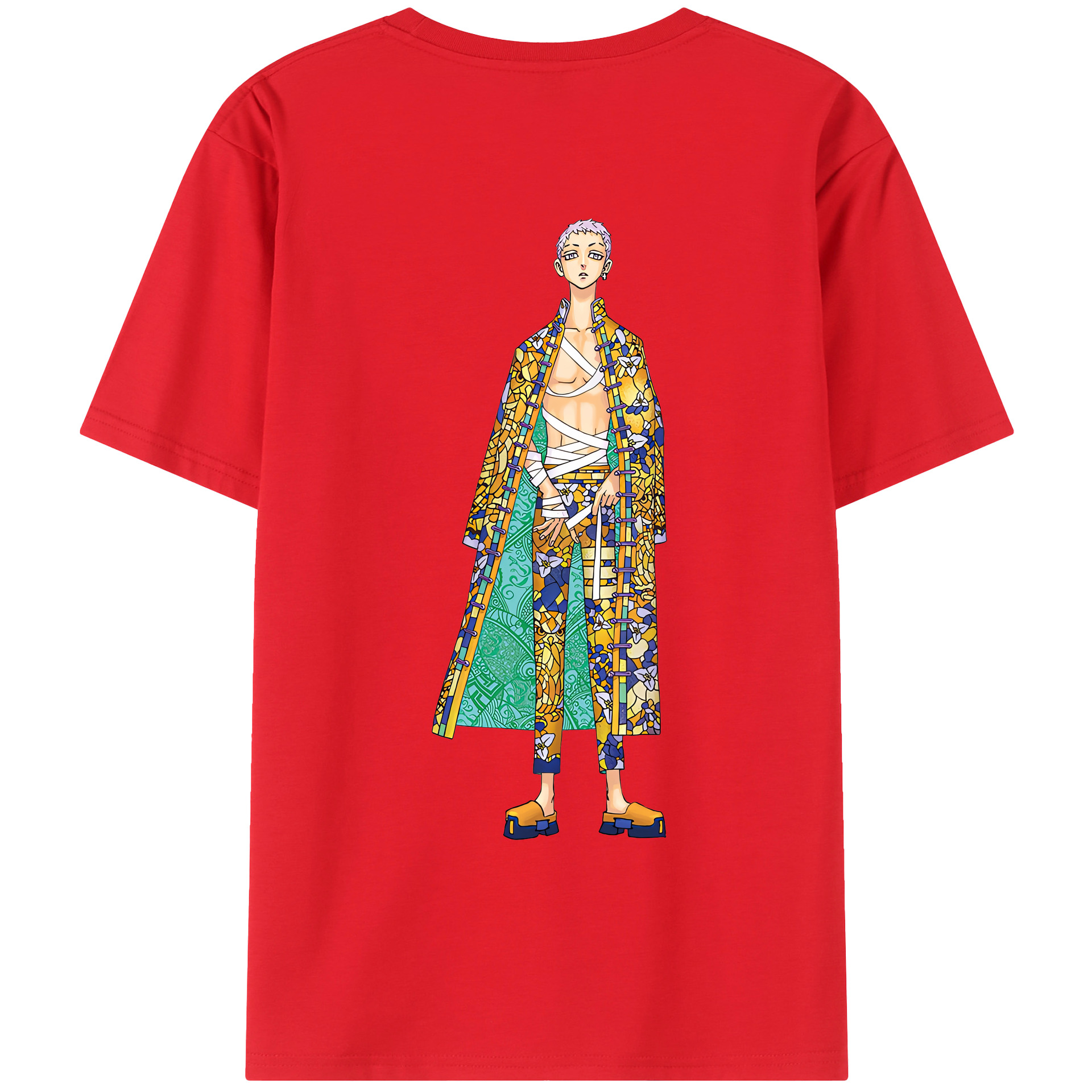 （画像用） 東京リベンジャーズ Tokyo Revengers 綿100％ メンズ半袖Tシャツ（バックプリント） 通気性