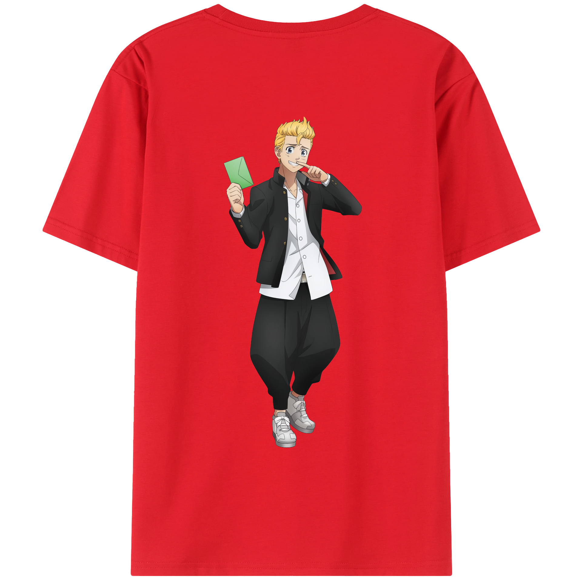 （画像用） 東京リベンジャーズ Tokyo Revengers 綿100％ メンズ半袖Tシャツ（バックプリント） 通気性