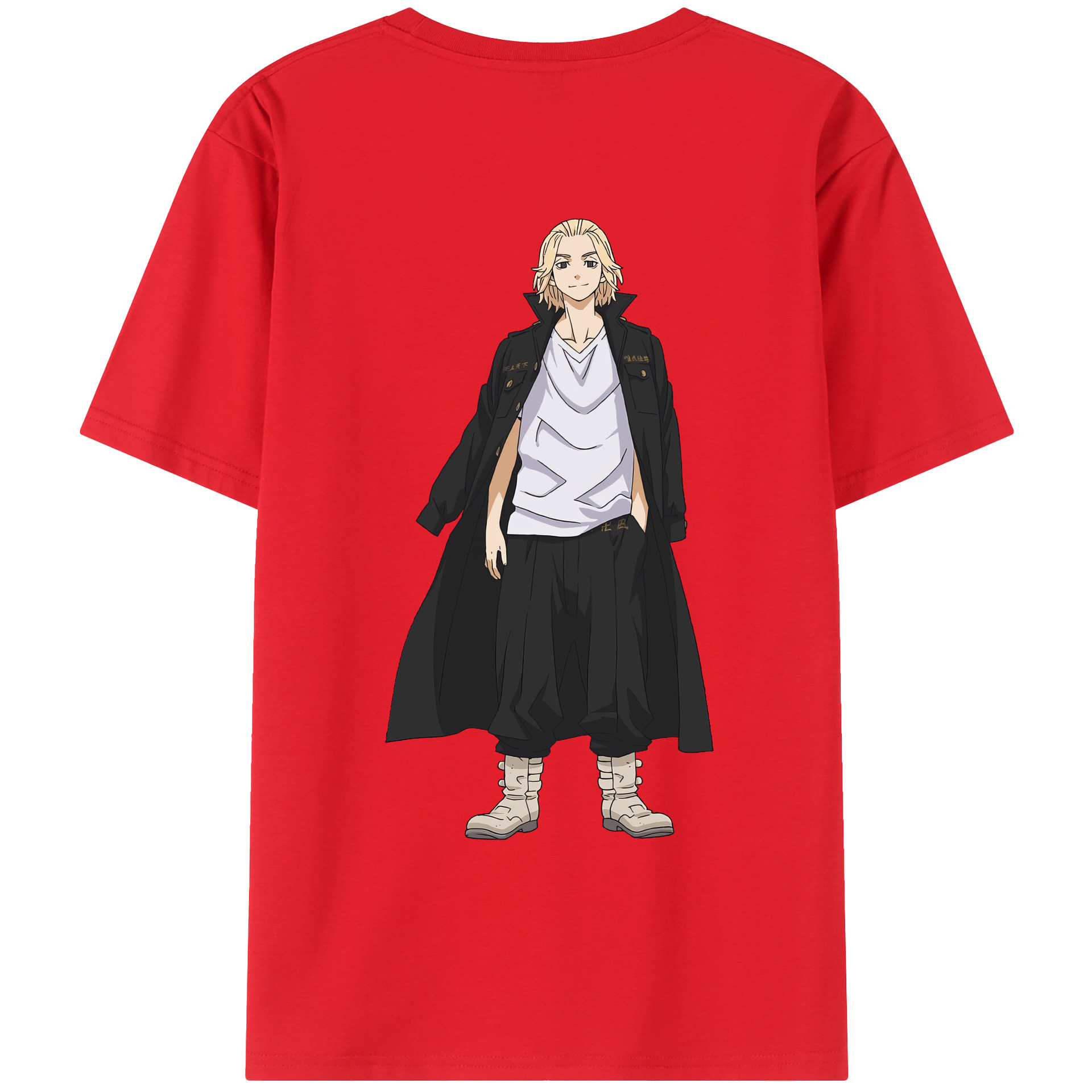 （画像用） 東京リベンジャーズ Tokyo Revengers 綿100％ メンズ半袖Tシャツ（バックプリント） 通気性